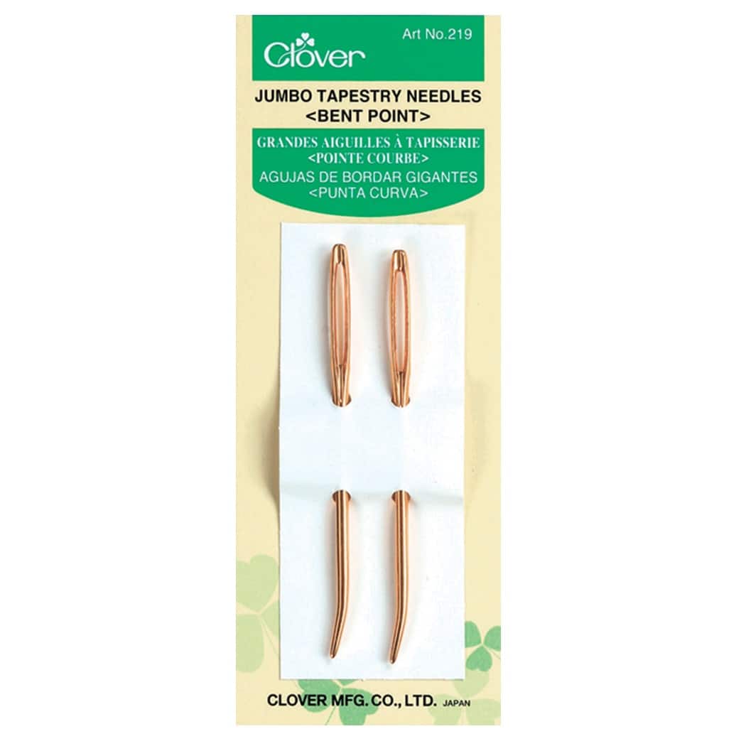 Clover 70mm Gold Jumbo Tapestry Bent Tip Needles, 2ct.