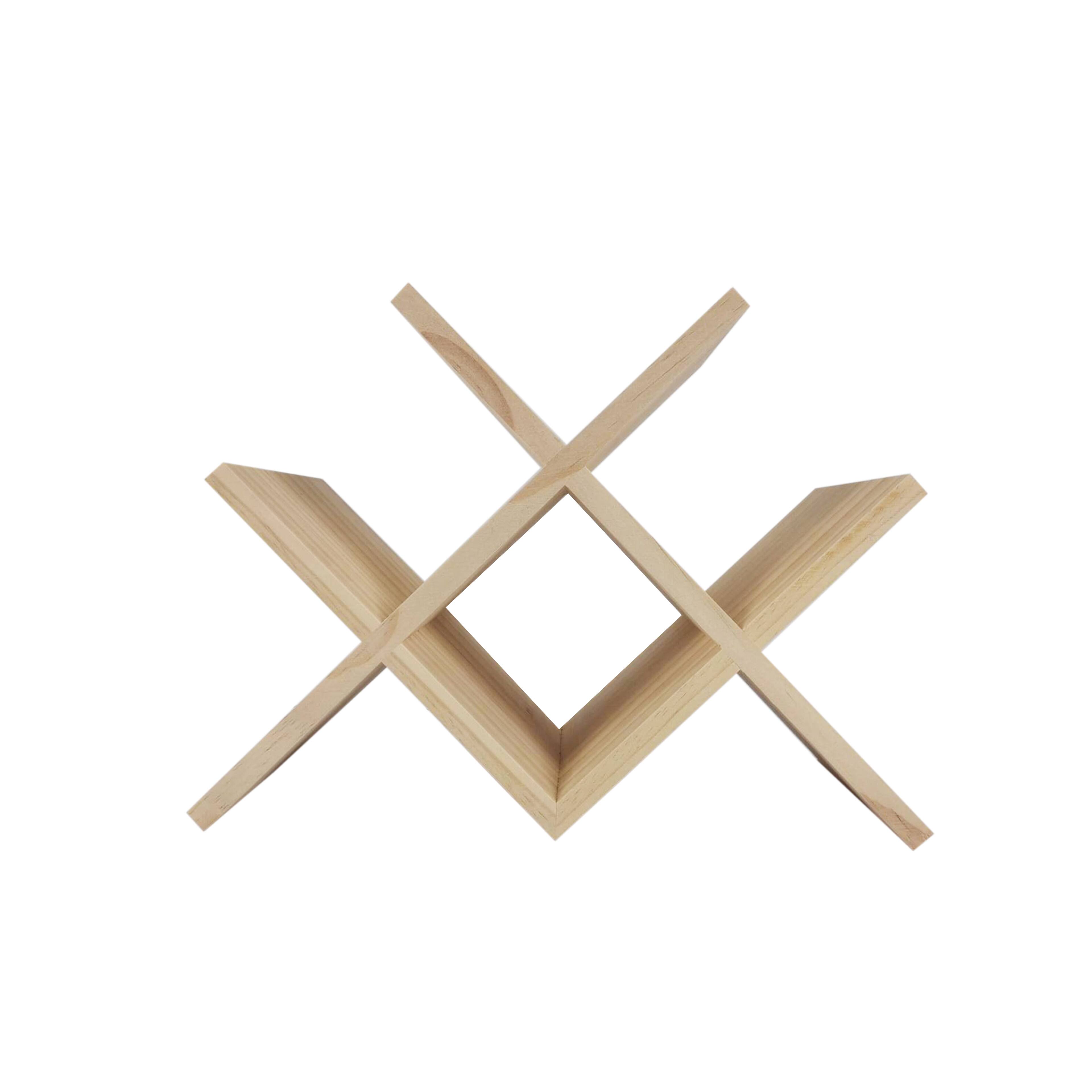 12.5" DIY 6-Bottle Pinewood Wine Rack by Make Market®