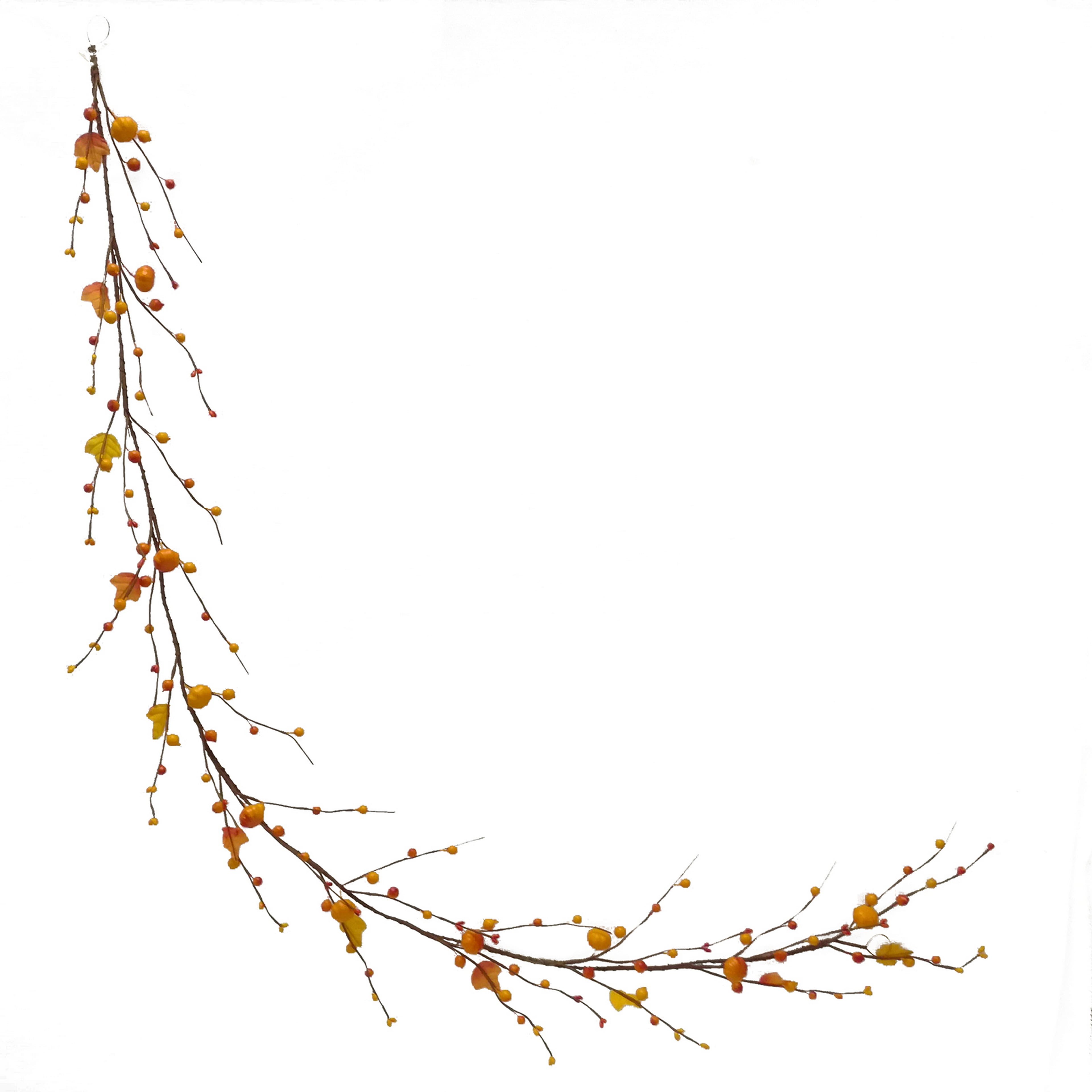 5ft. Orange Pumpkins & Leaves Coiled Garland by Ashland®