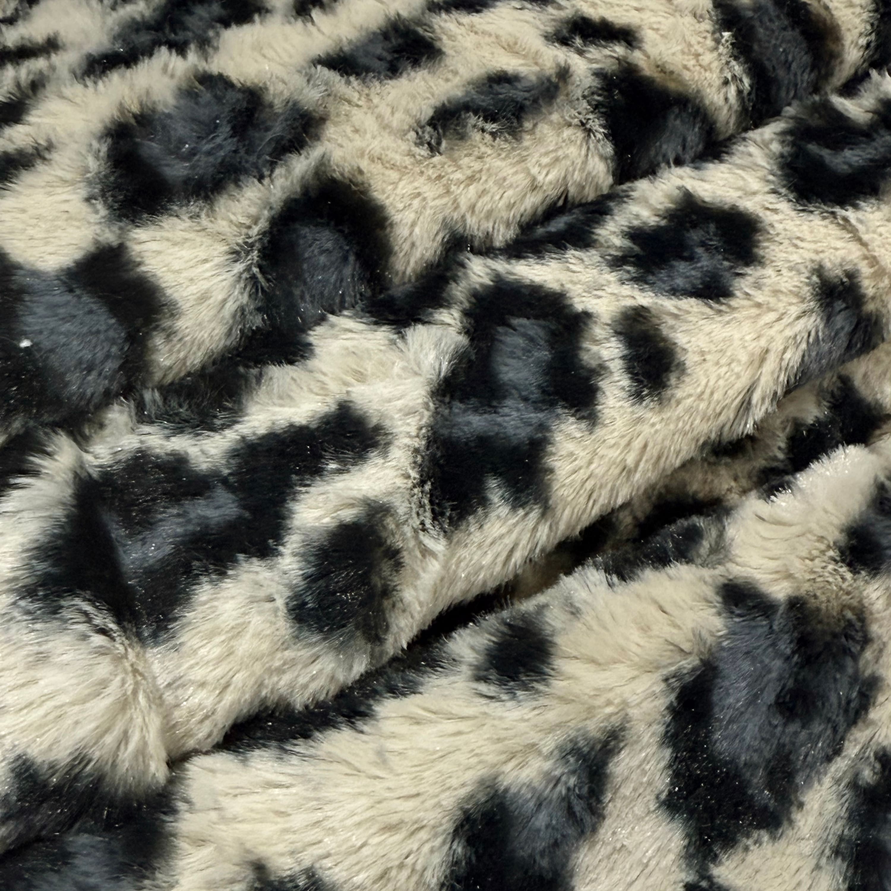 Feldman Snow Leopard Safari Faux Fur Fabric