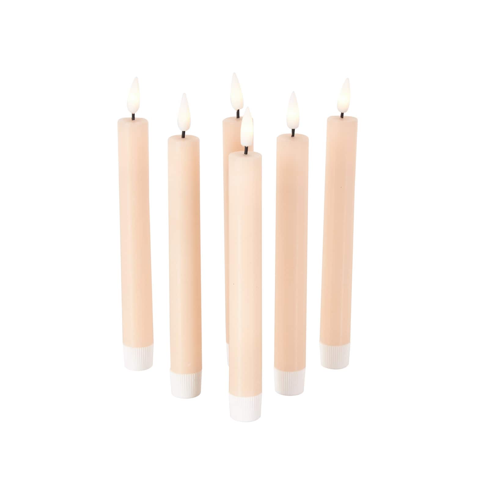 8" Flameless Wax Candles with Remote Control, 6ct.