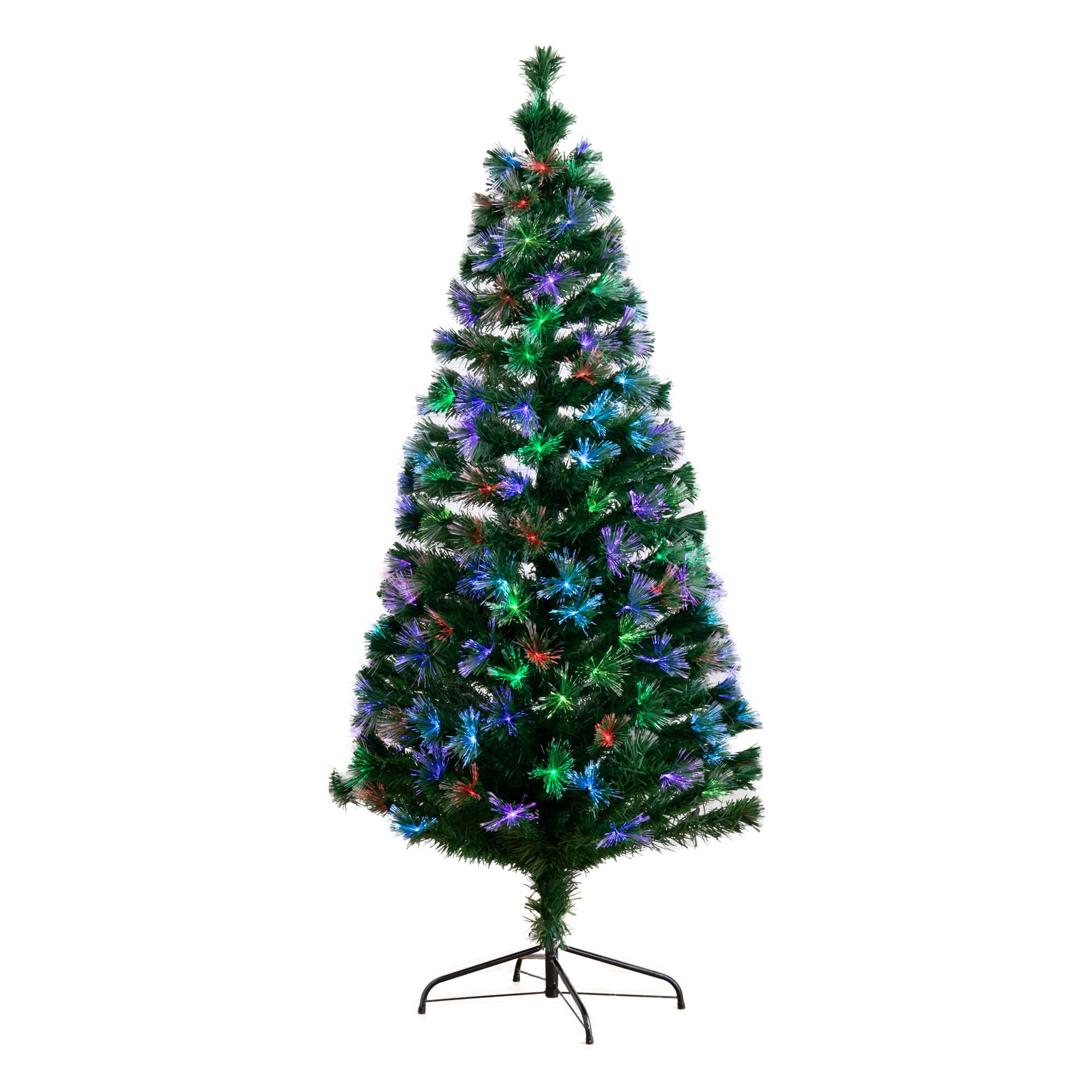 6ft. Fiber Optic Multicolor LED Lights Pine Artificial Christmas Tree