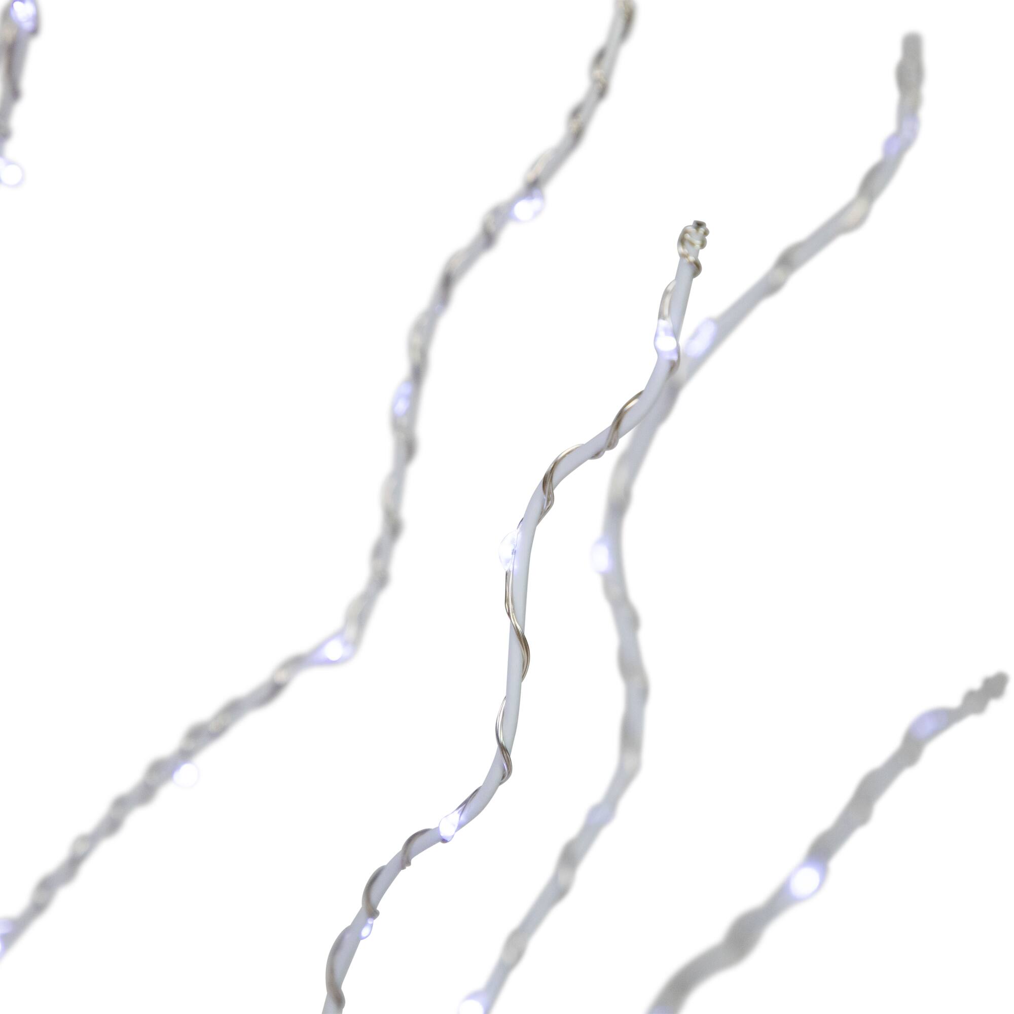 5ft. Pre-Lit White Birch Twig Artificial Christmas Tree, Cool White LED Lights