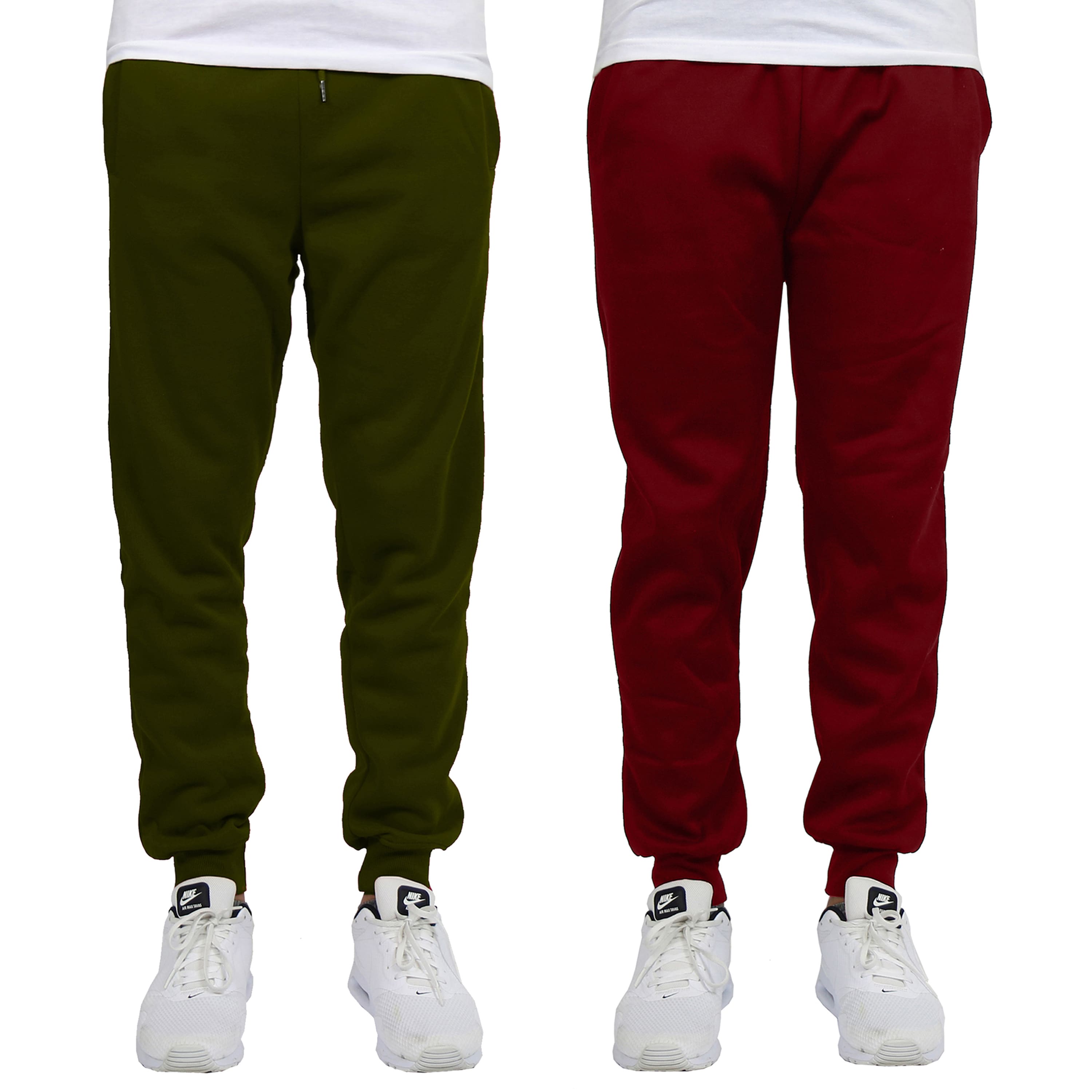 Galaxy by Harvic Men's Fleece-Lined Jogger Sweatpants 2 Pack