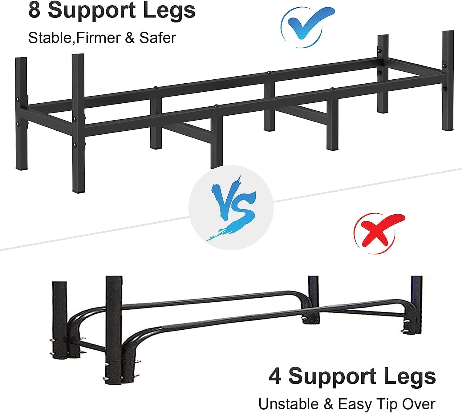 NEX™ 4ft. Outdoor Metal Firewood Storage Rack