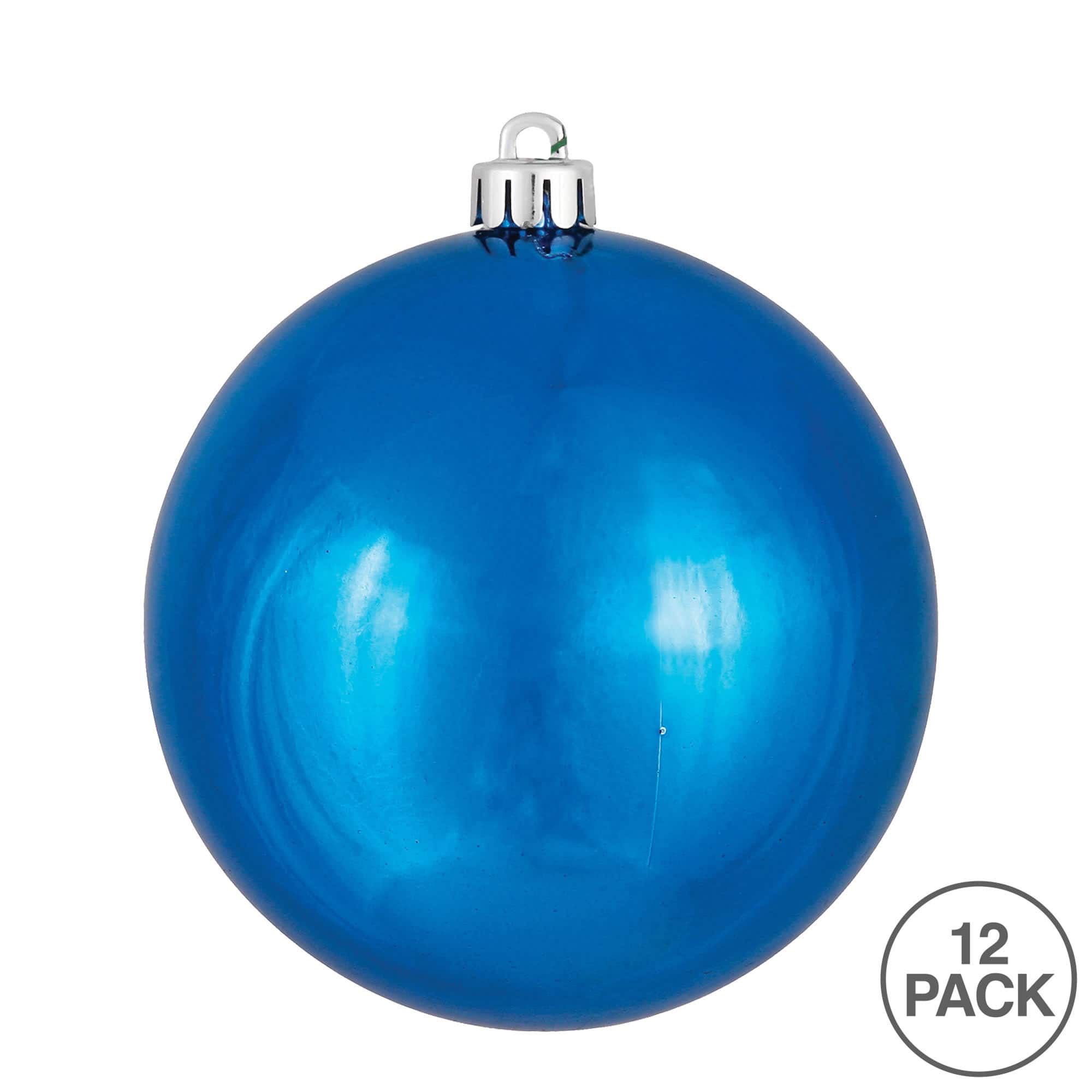 Vickerman 2.75" Blue Shiny Ball Ornaments, 12ct.