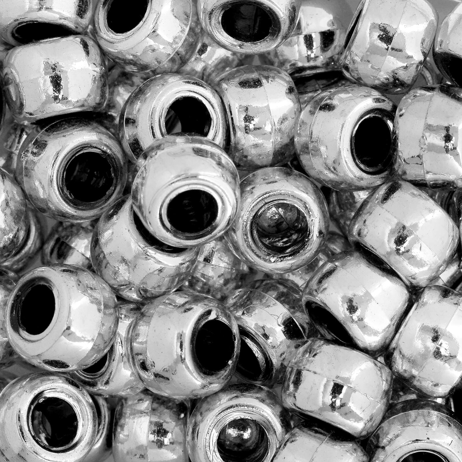 John Bead 9mm Metalized Opaque Pony Beads, 1,000ct.