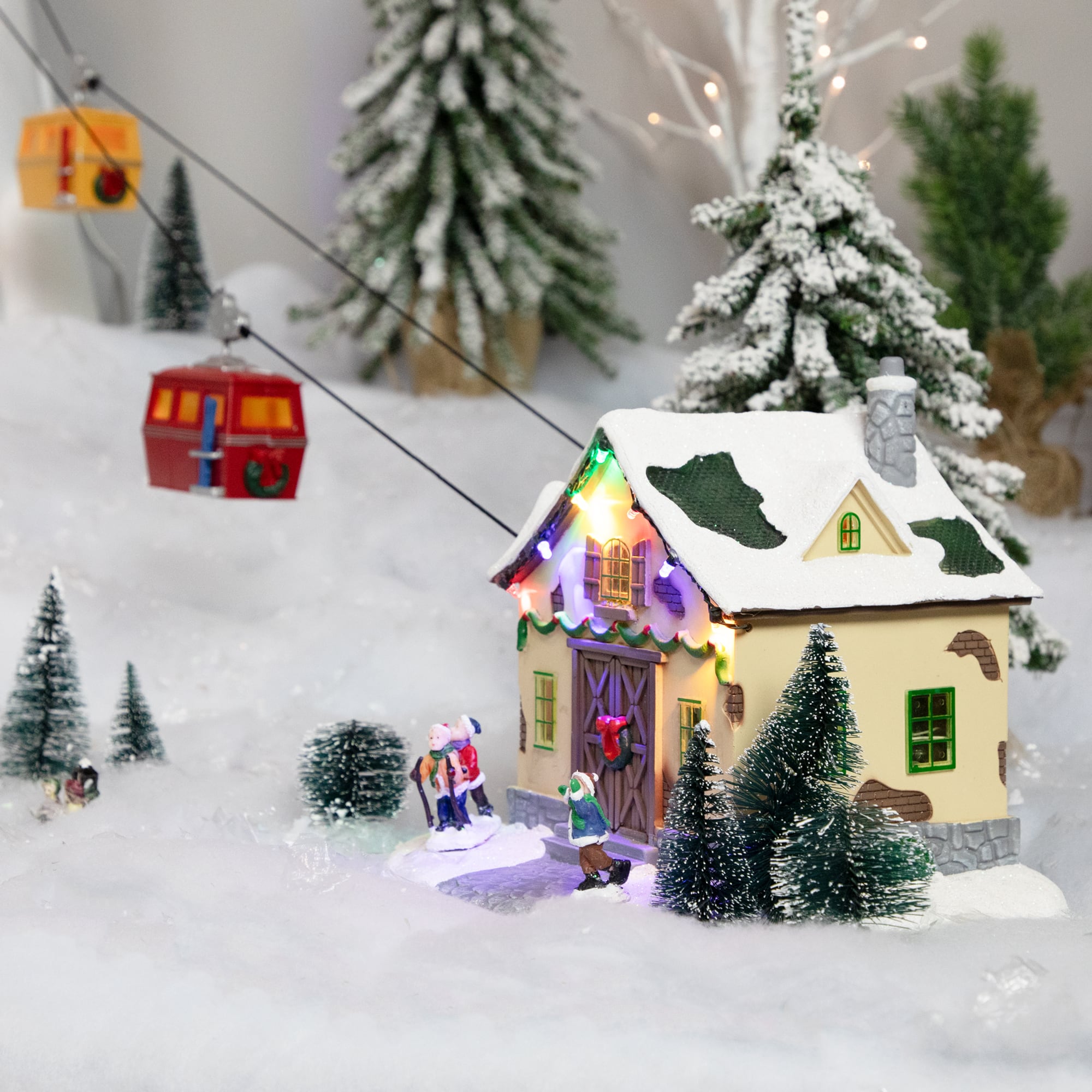 Christmas Village LED Lighted Animated & Musical Trolley Car Ride