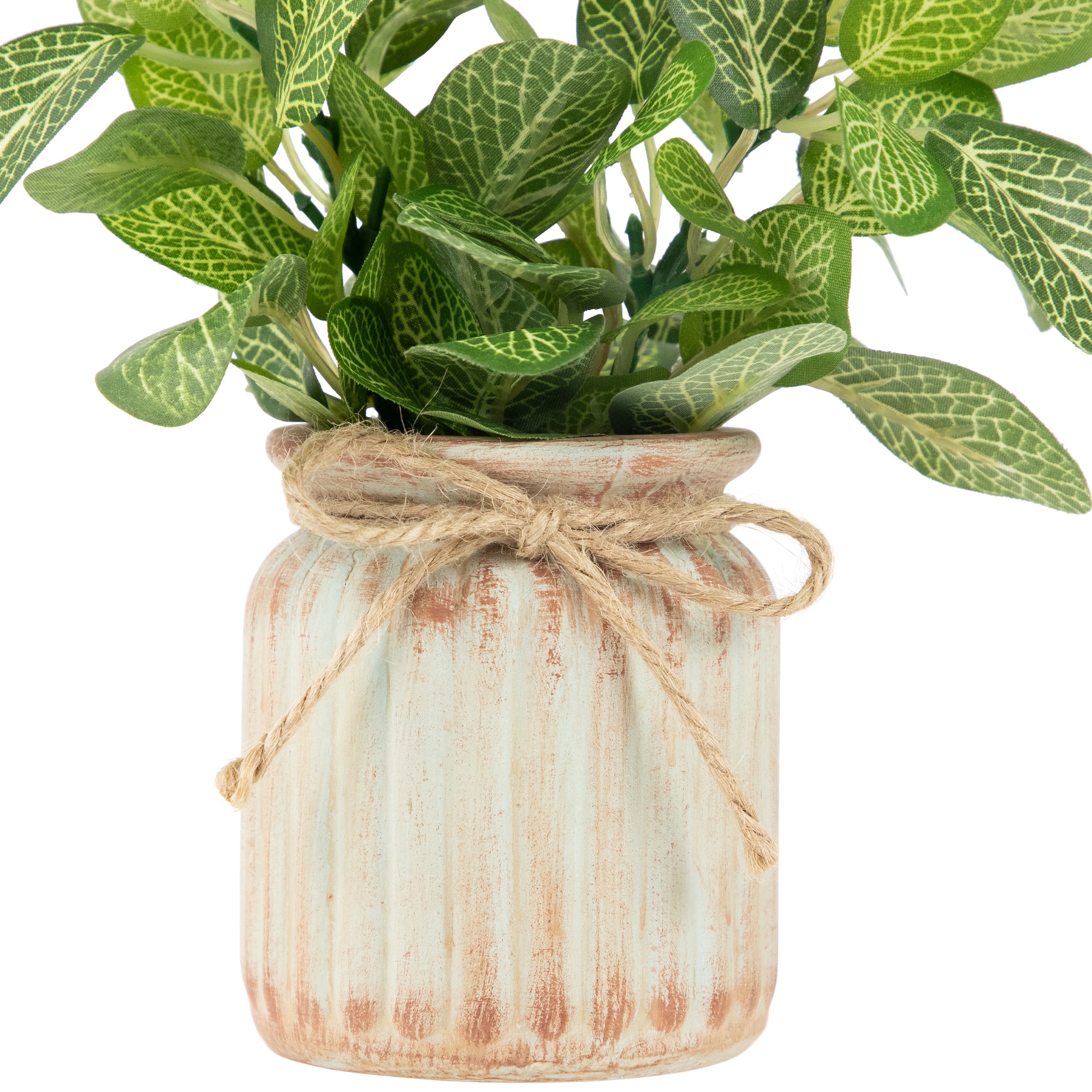 8" Reticulated Spring Foliage in Ceramic Pot