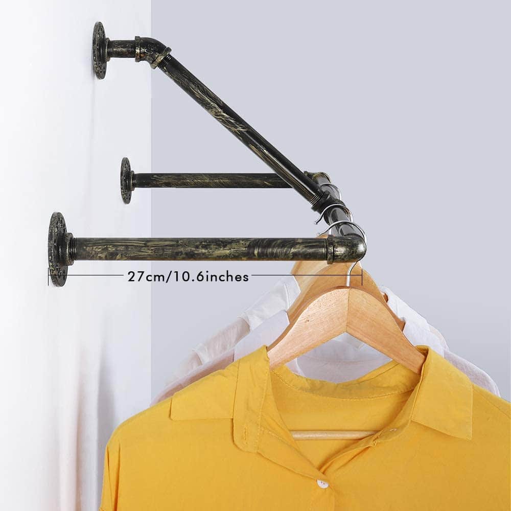 33" Wall Mounted Clothes Rack