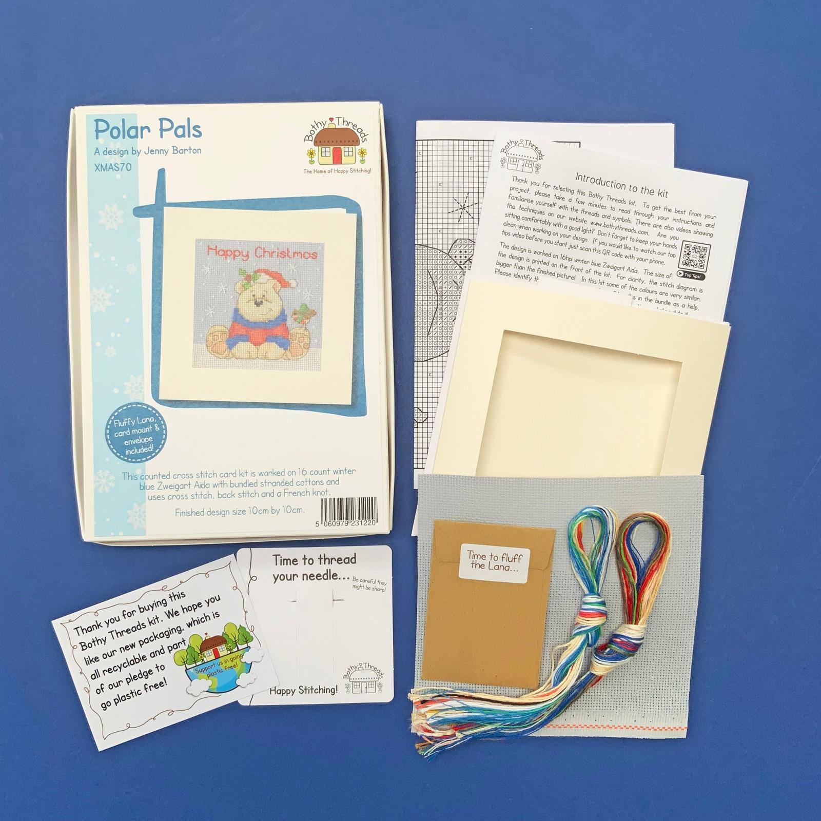 Bothy Threads Polar Pals Counted Cross Stitch Christmas Card Kit