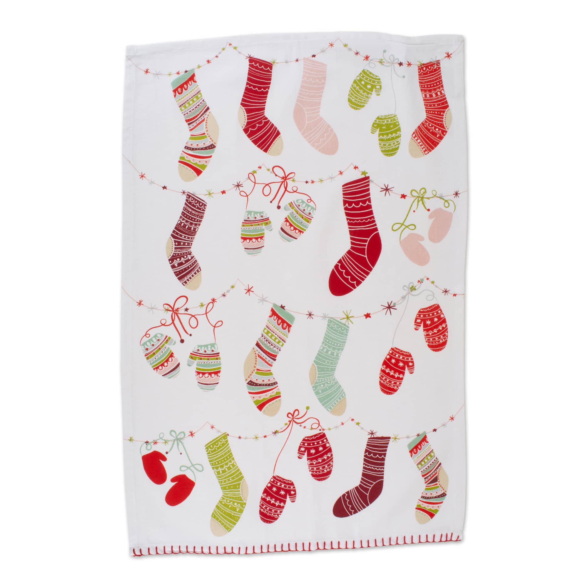 DII® Christmas Trimmings Printed Dishtowel Set