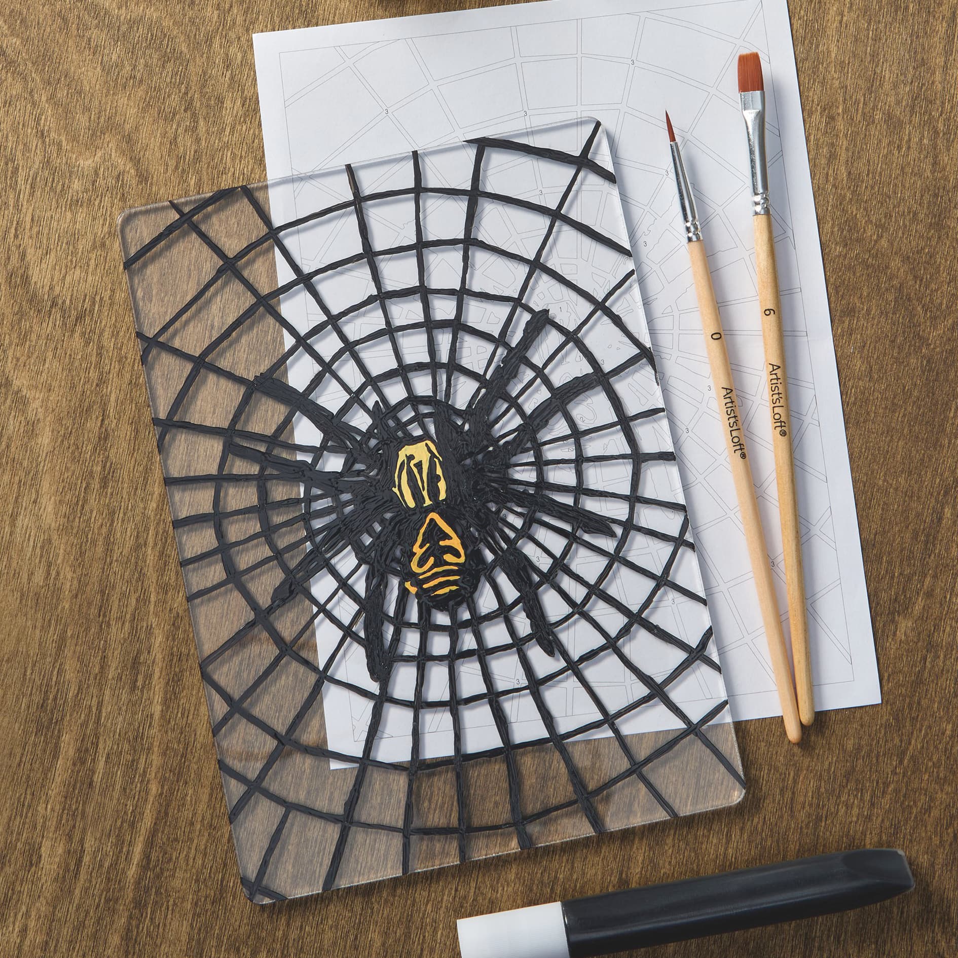 Light Up Spider Paint-by-Number Acrylic Surface Kit by Artist's Loft®