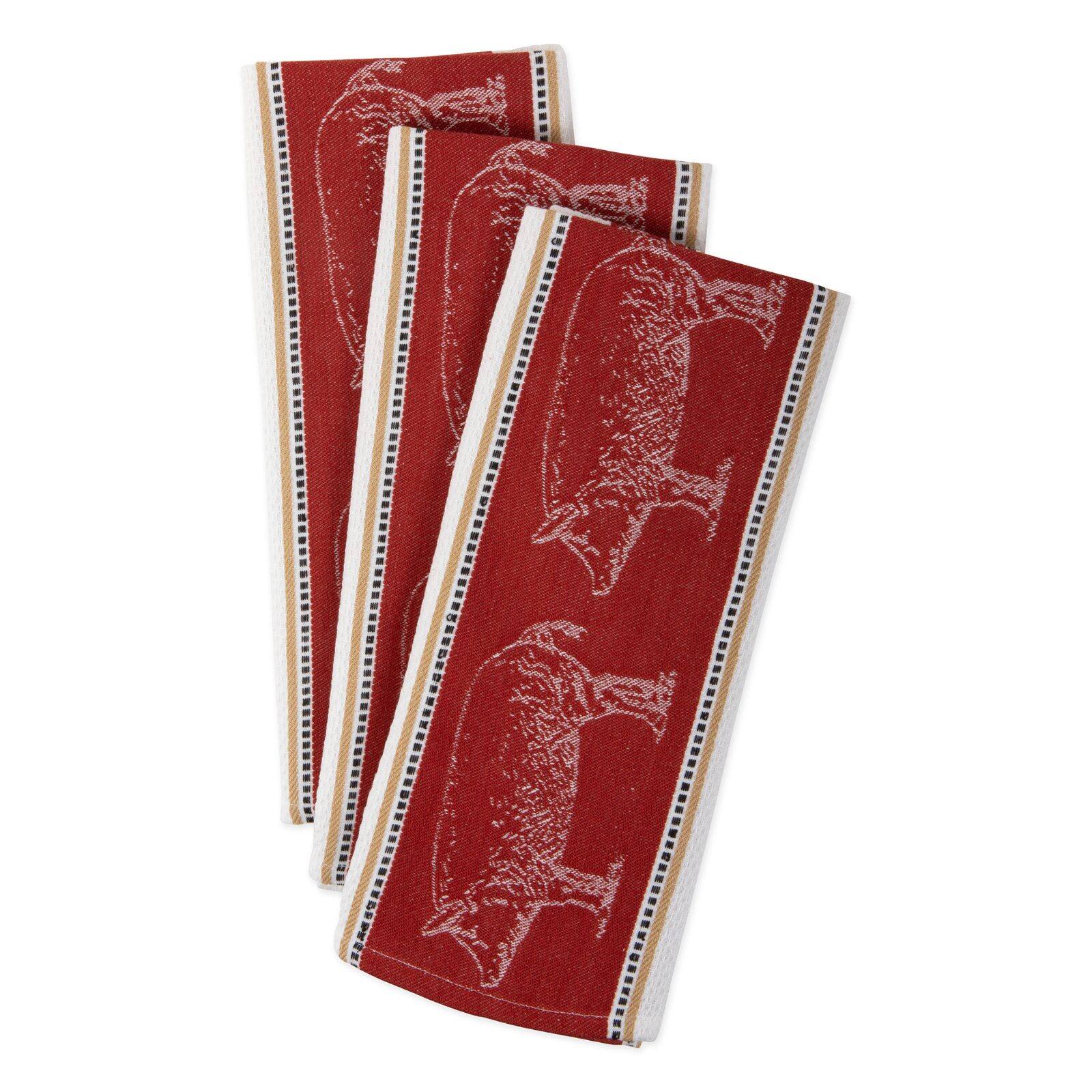DII® Pig Jacquard Dishtowel, 3ct.