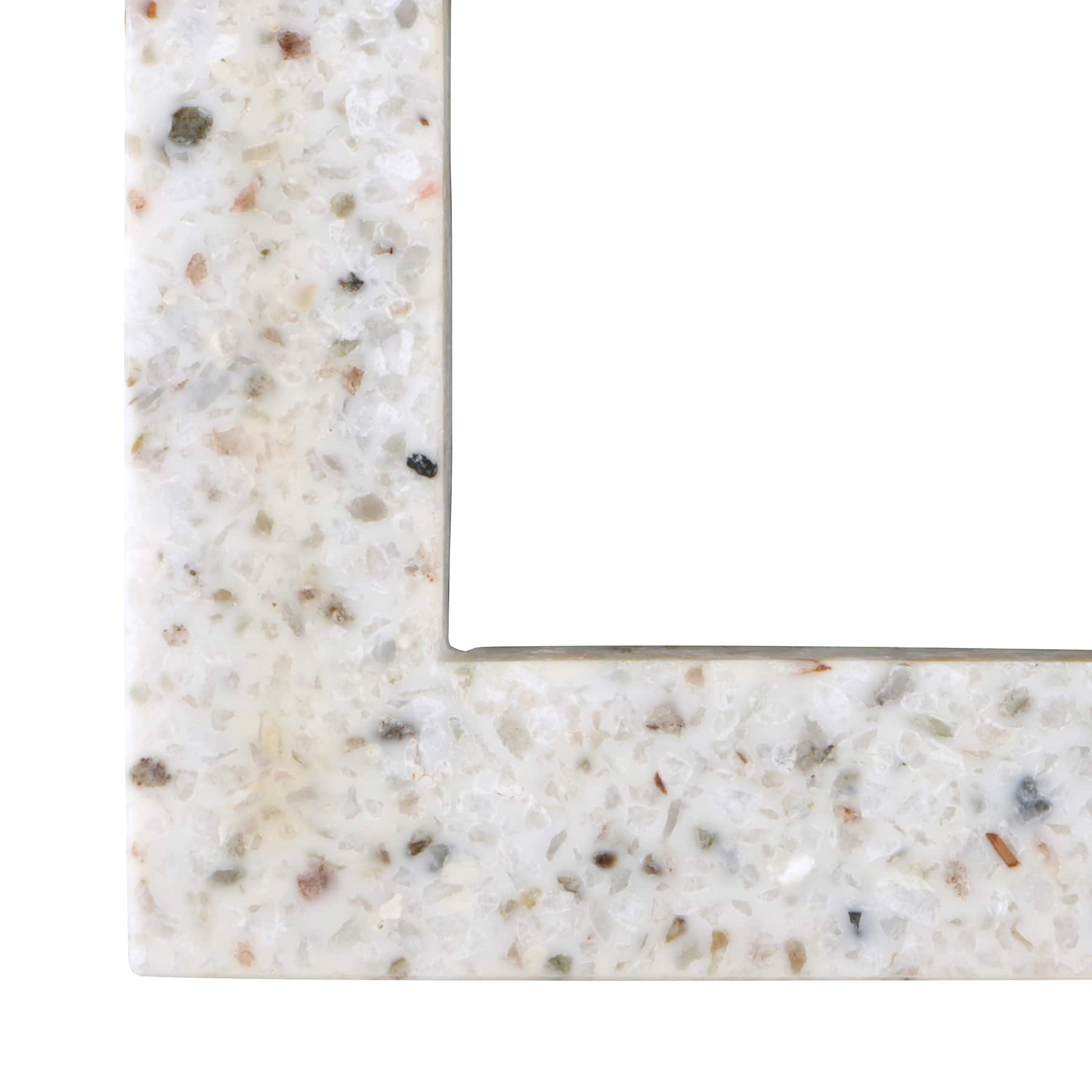 Home 4" x 6" White & Gray Cultured Marble Tabletop Frame by Ashland®