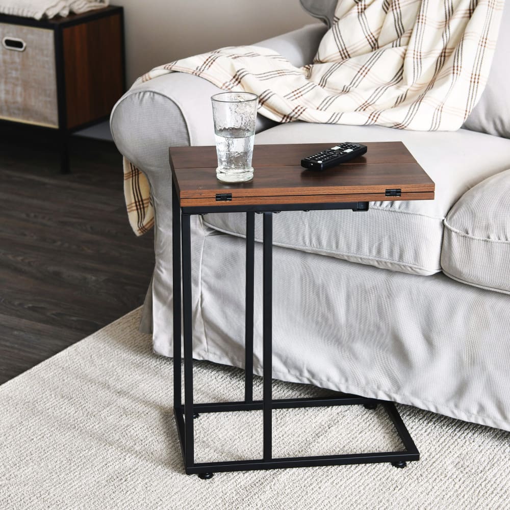 Household Essentials Jamestown Extendable C-Shaped End Table