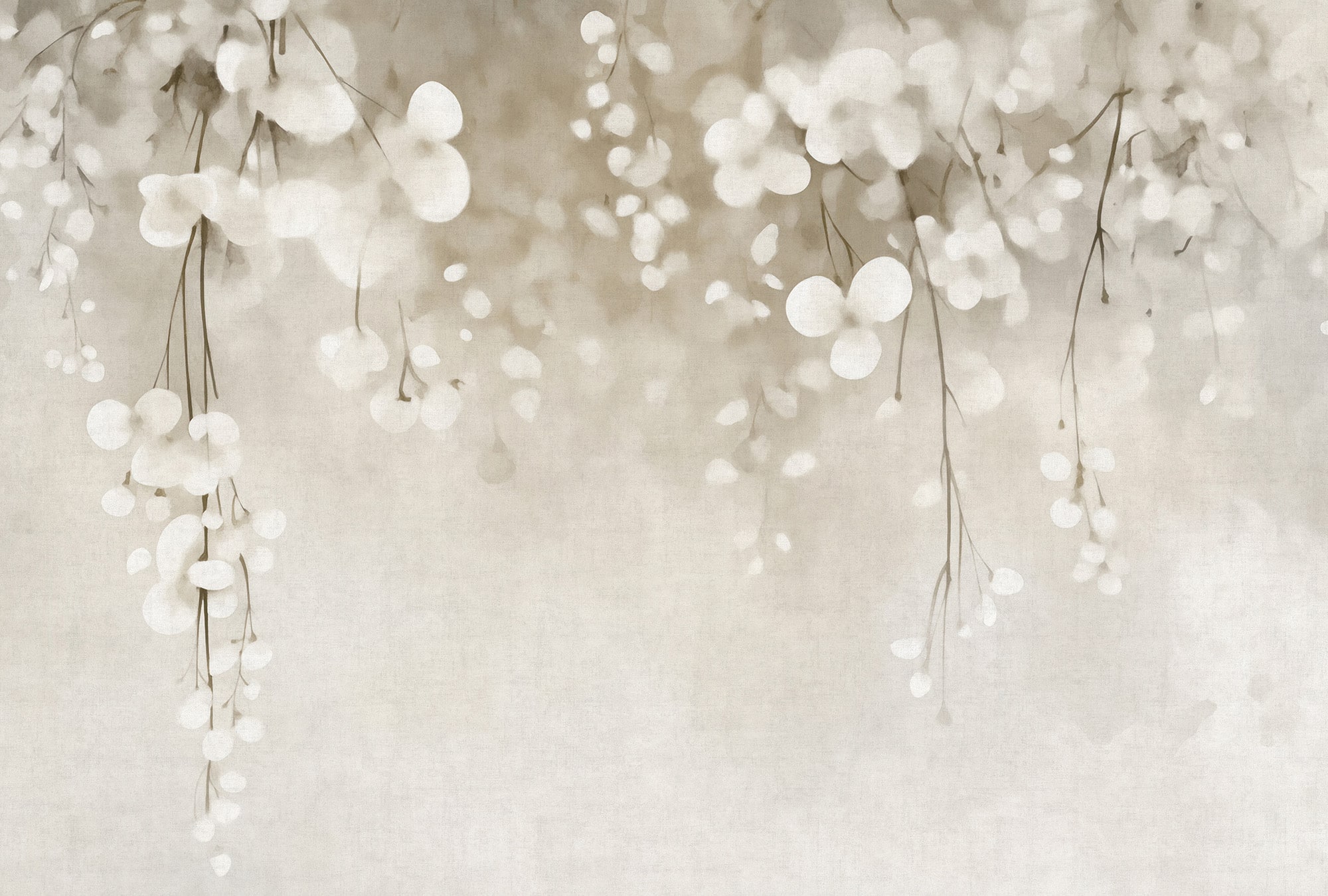 Designs Direct Ivory Rain Gray Wall Mural