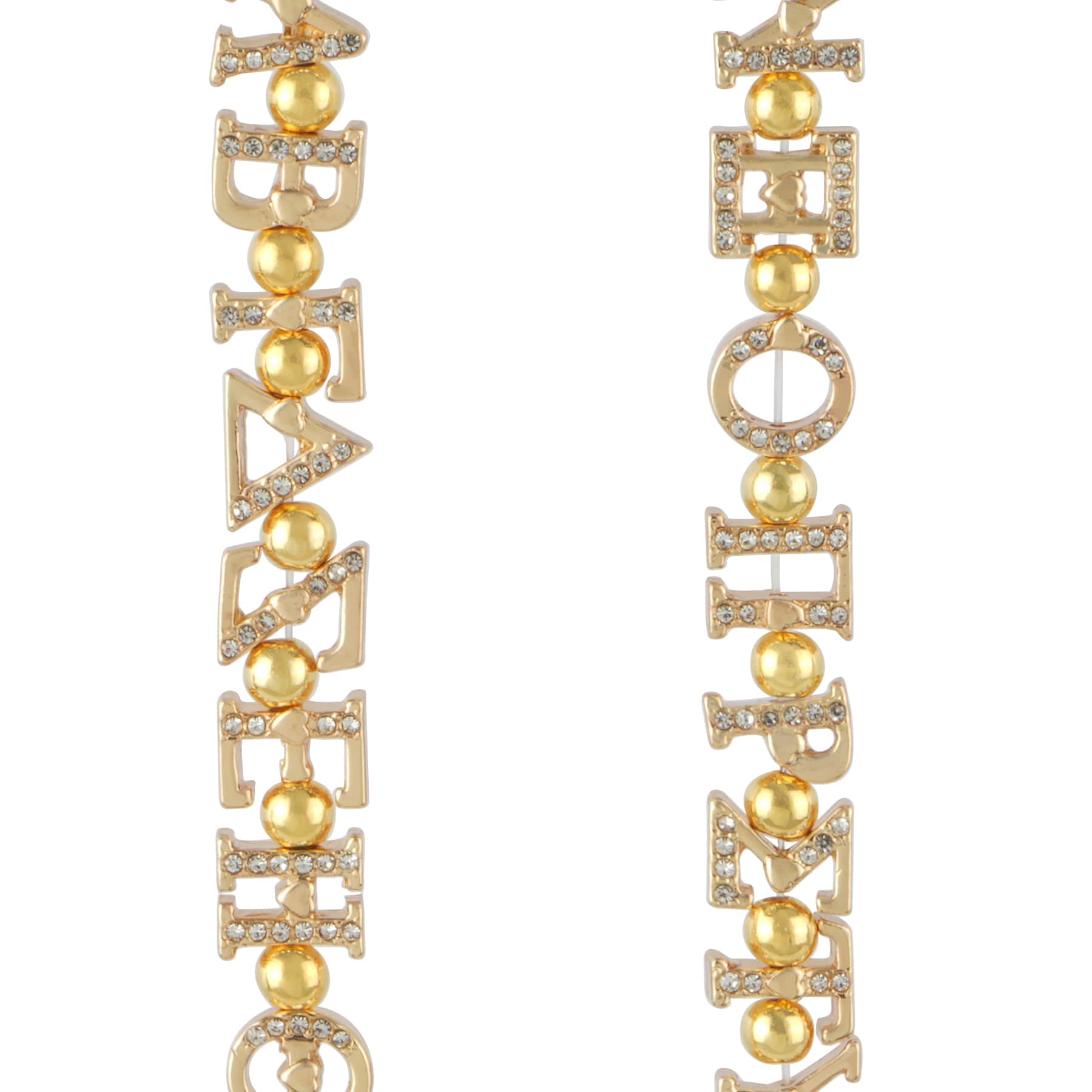 9mm Crystal-Studded Metal Greek Alphabet Beads, 24ct. by Bead Landing™