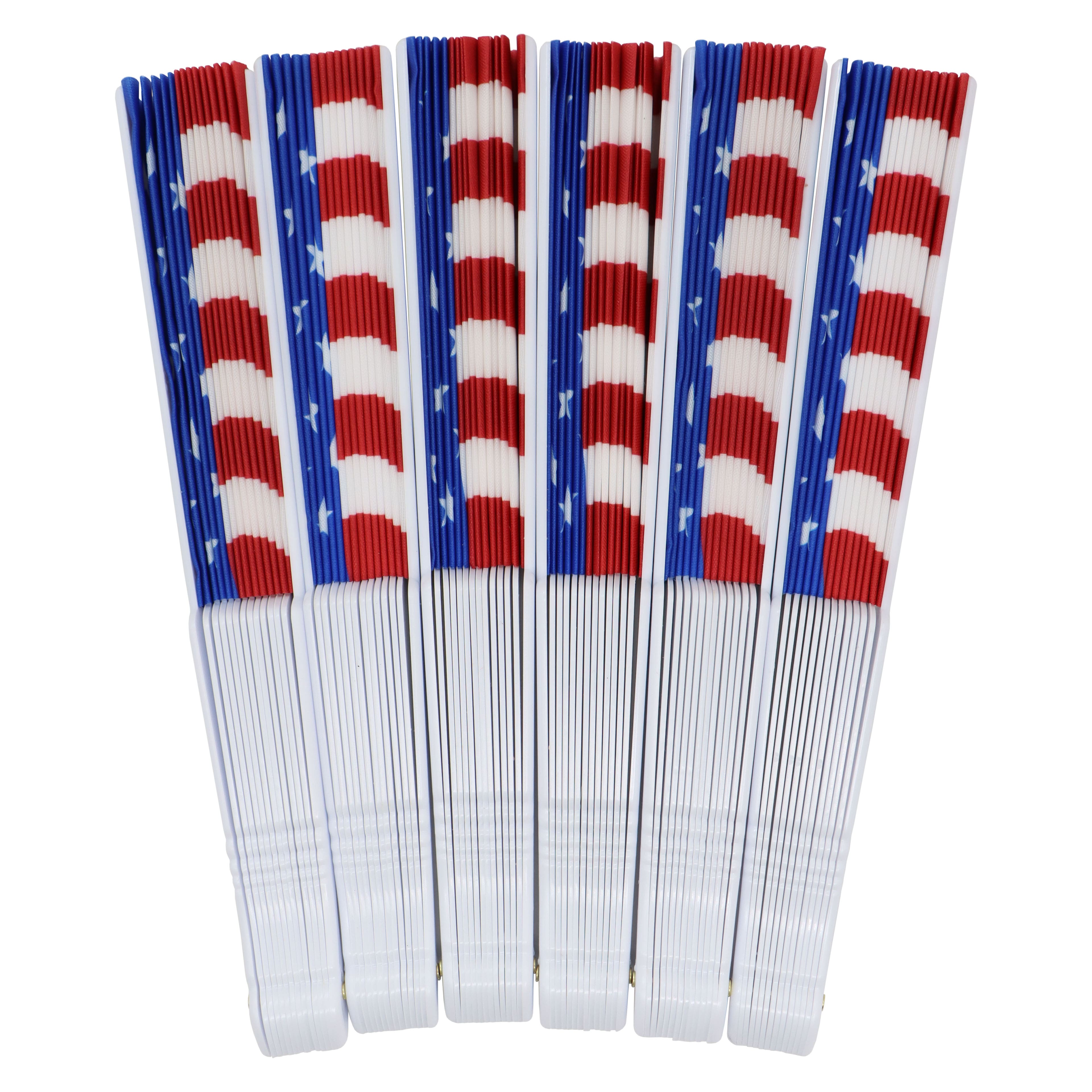 Red, White & Blue USA Flag Fans, 6ct. by Celebrate It®