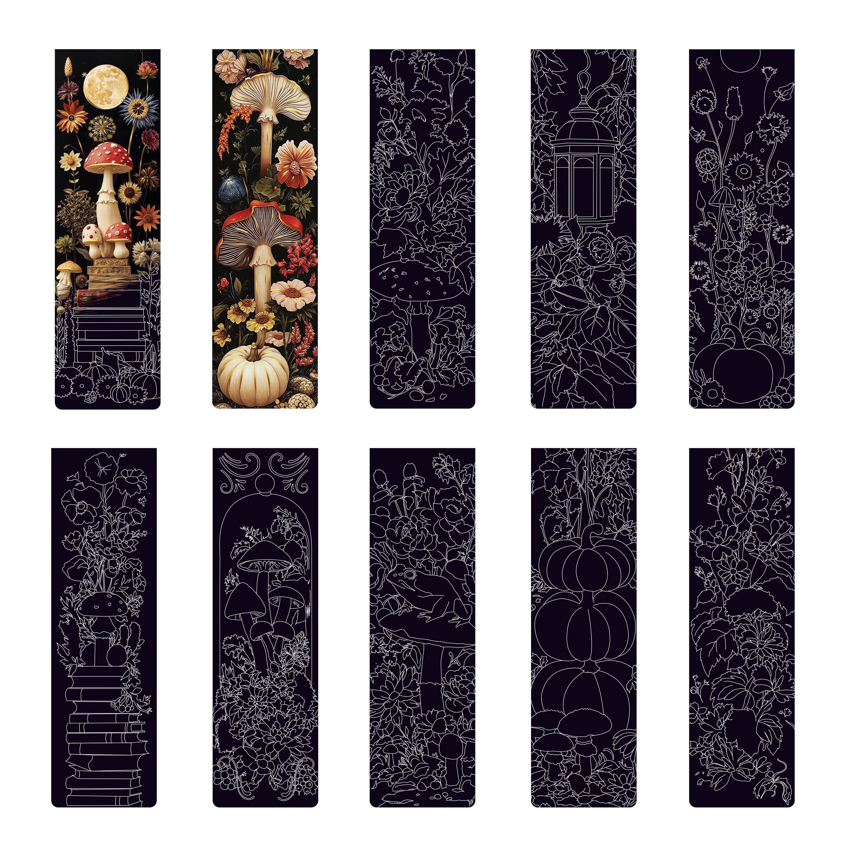 Brea Reese® Surreal Botanicals Scratch Art Bookmarks