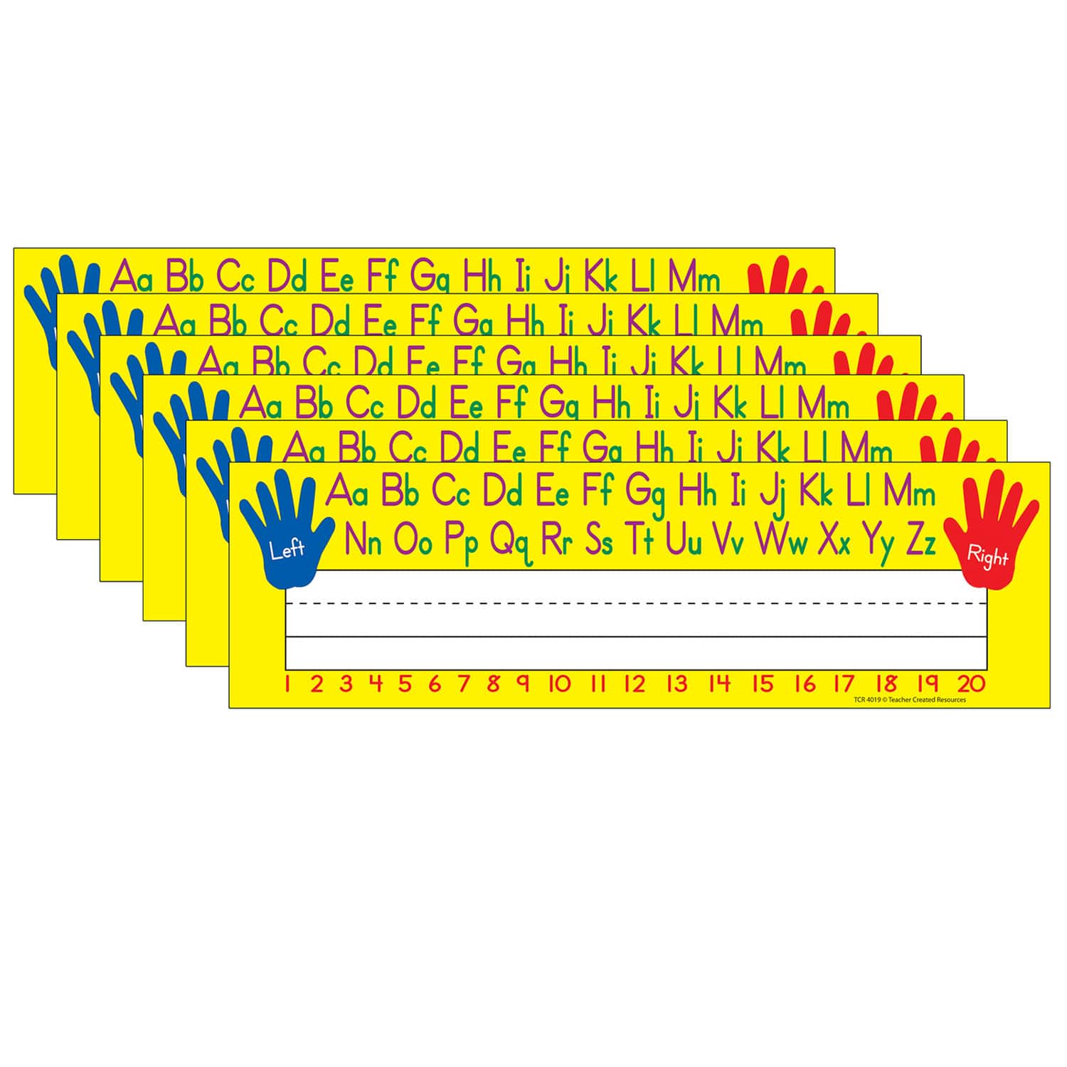 Teacher Created Resources® Left & Right Alphabet Name Plates, 6 Packs of 36