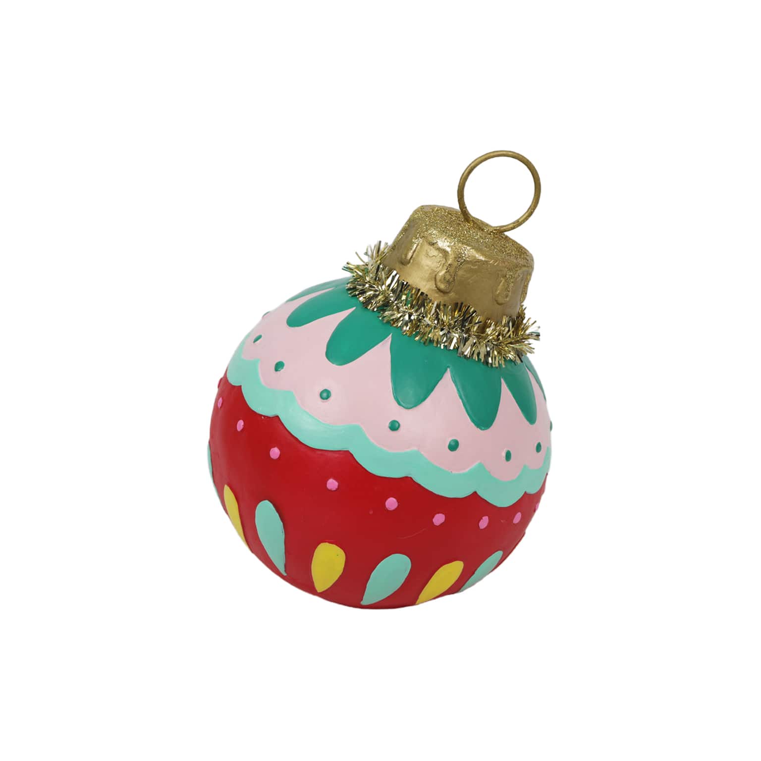 Michaels, 8" Paper Mache Tabletop Ball Ornament by Ashland® – Category: Merry Kitschmas