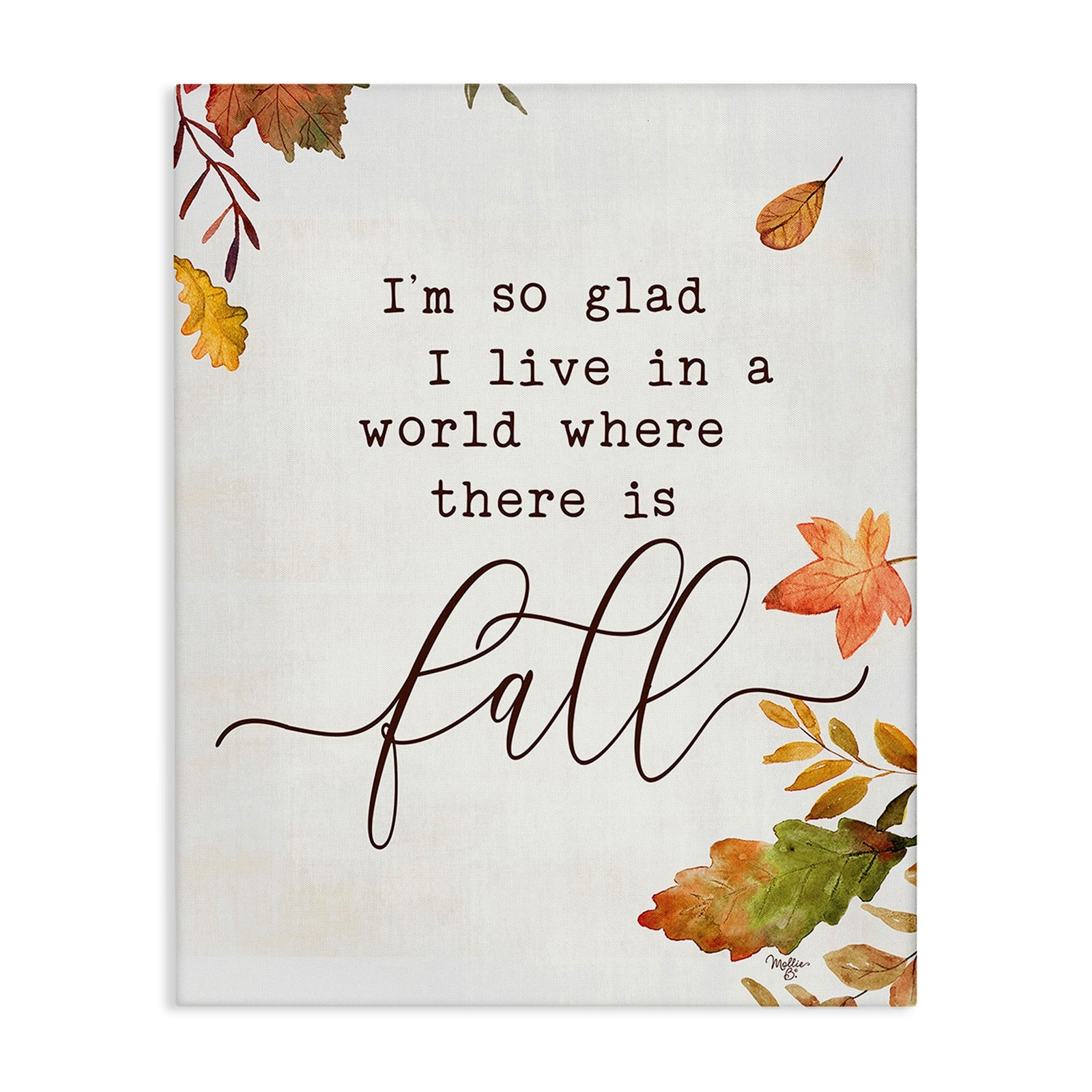 Stupell Industries A World With Fall Canvas Wall Art