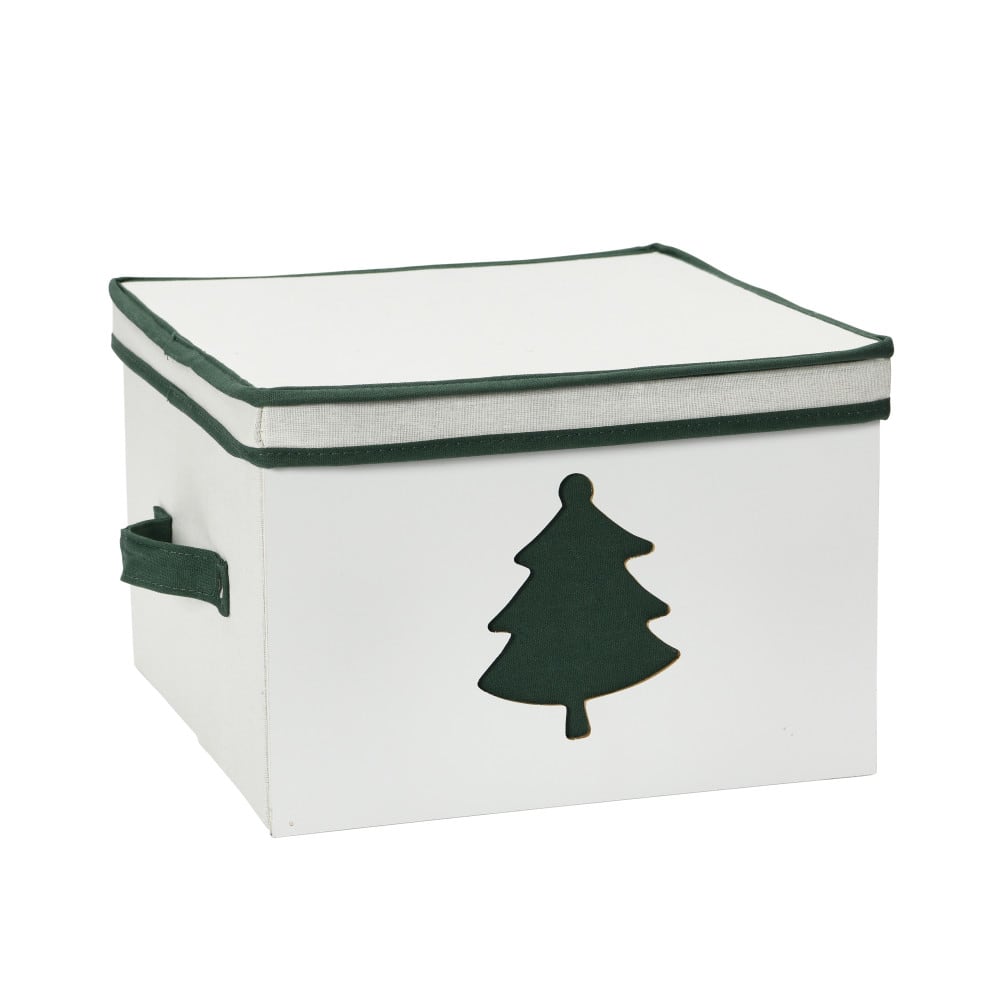 Household Essentials Holiday Green Tree Storage Box
