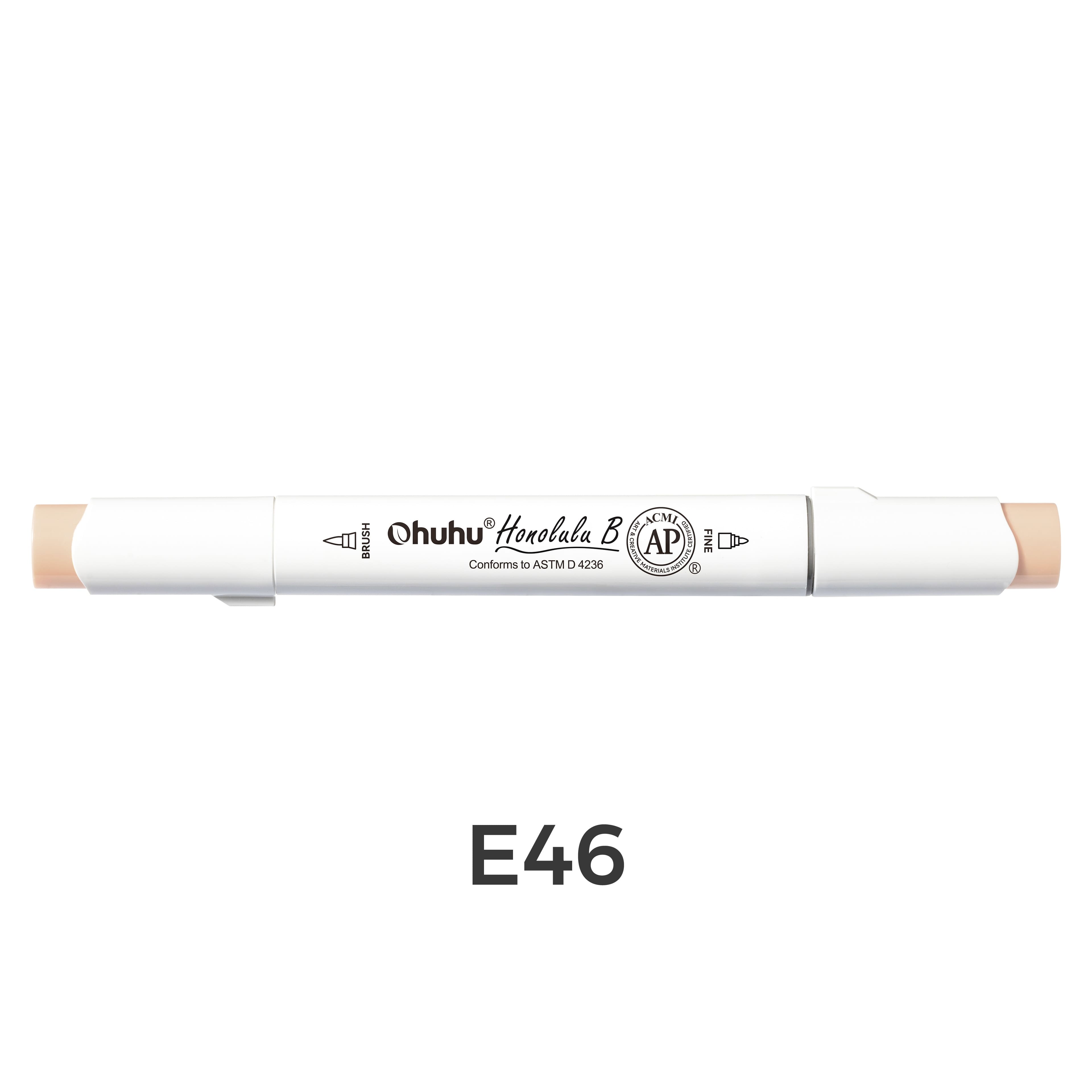 希少品 solol ソルオル bycruise 等高線 バイクルーズ ホワイト Ohuhu® Honolulu B Brush & Fine Dual Tip Marker, Color: E46 Coral