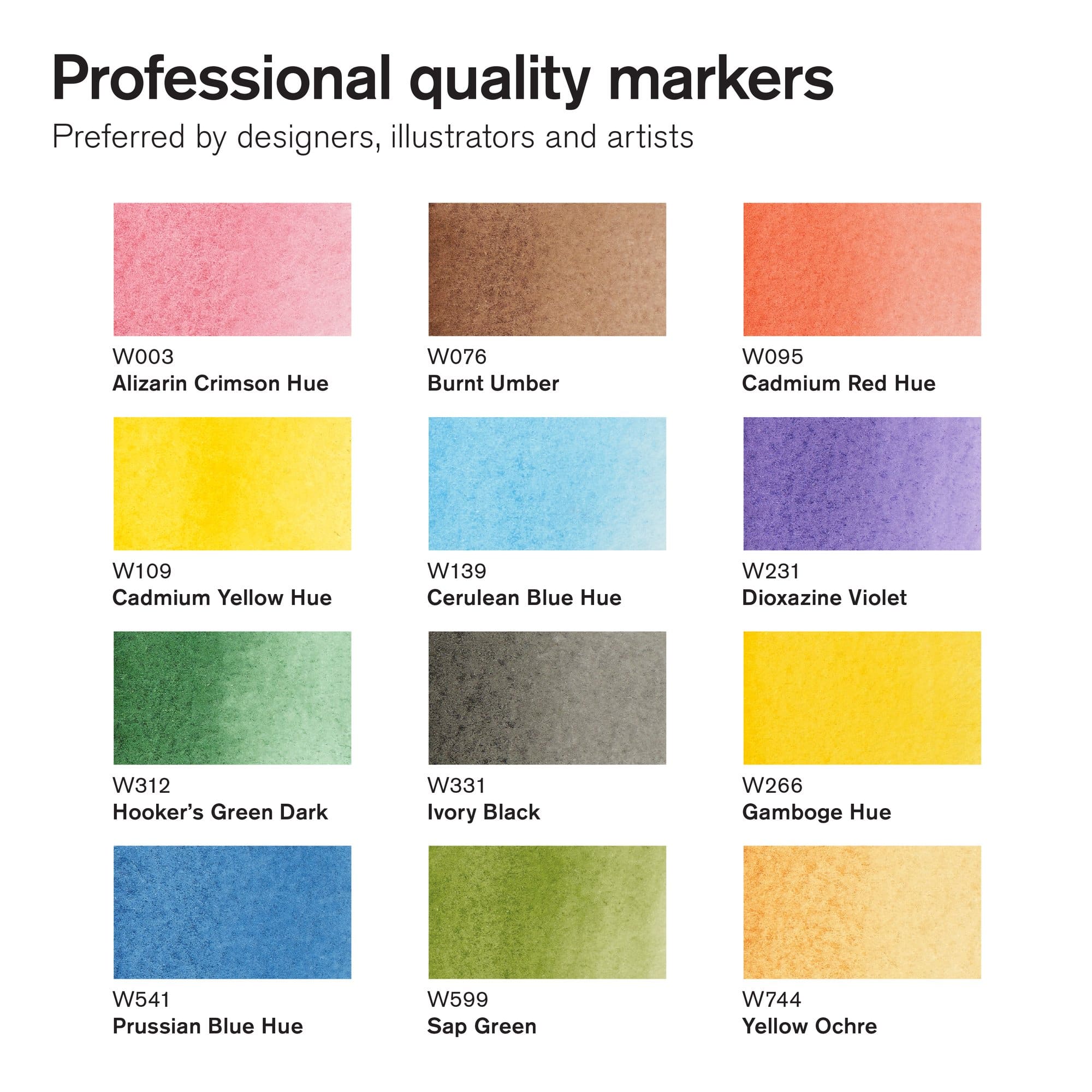 Winsor & Newton® ProMarker Watercolour™ Basic Tones Marker Set