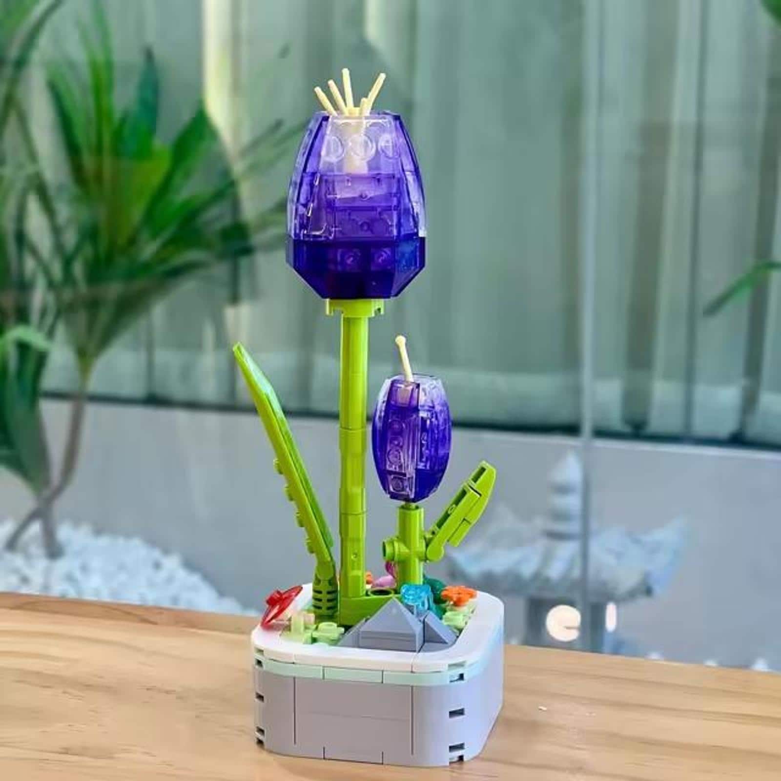 Wiizardi Tulip Building Brick Potted Flowers Set
