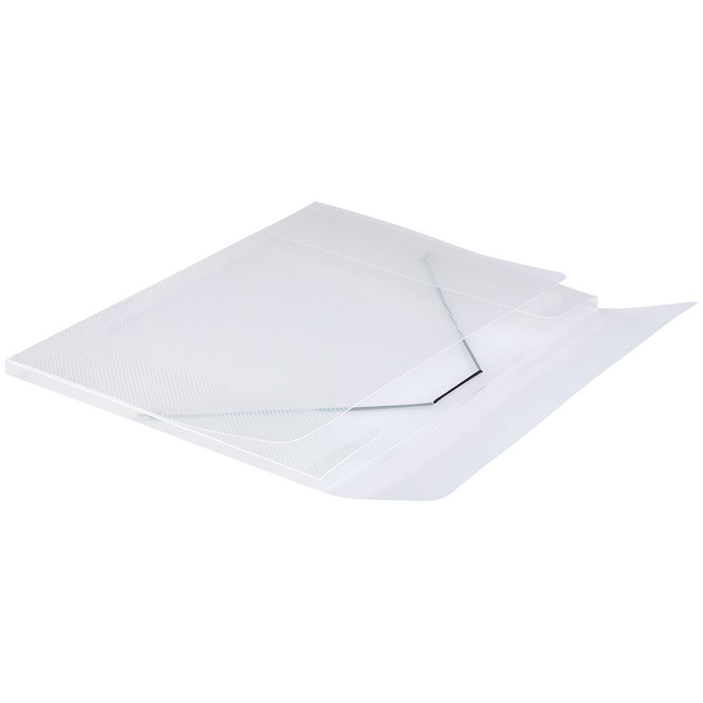 JAM Paper Clear 11" x 15" Elastic Closure Plastic Portfolio