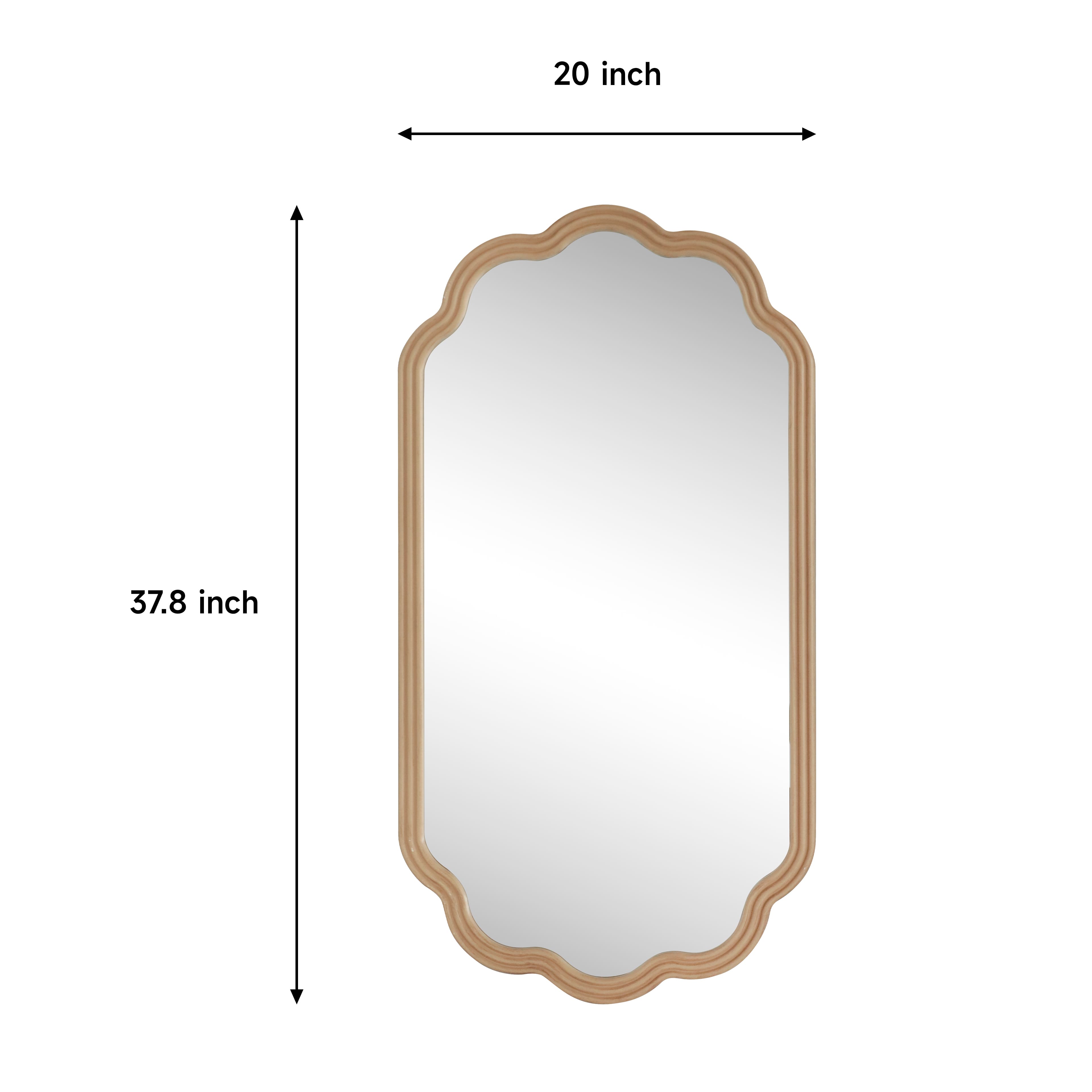 20" x 37.8" Scalloped Wall Mirror by Ashland®