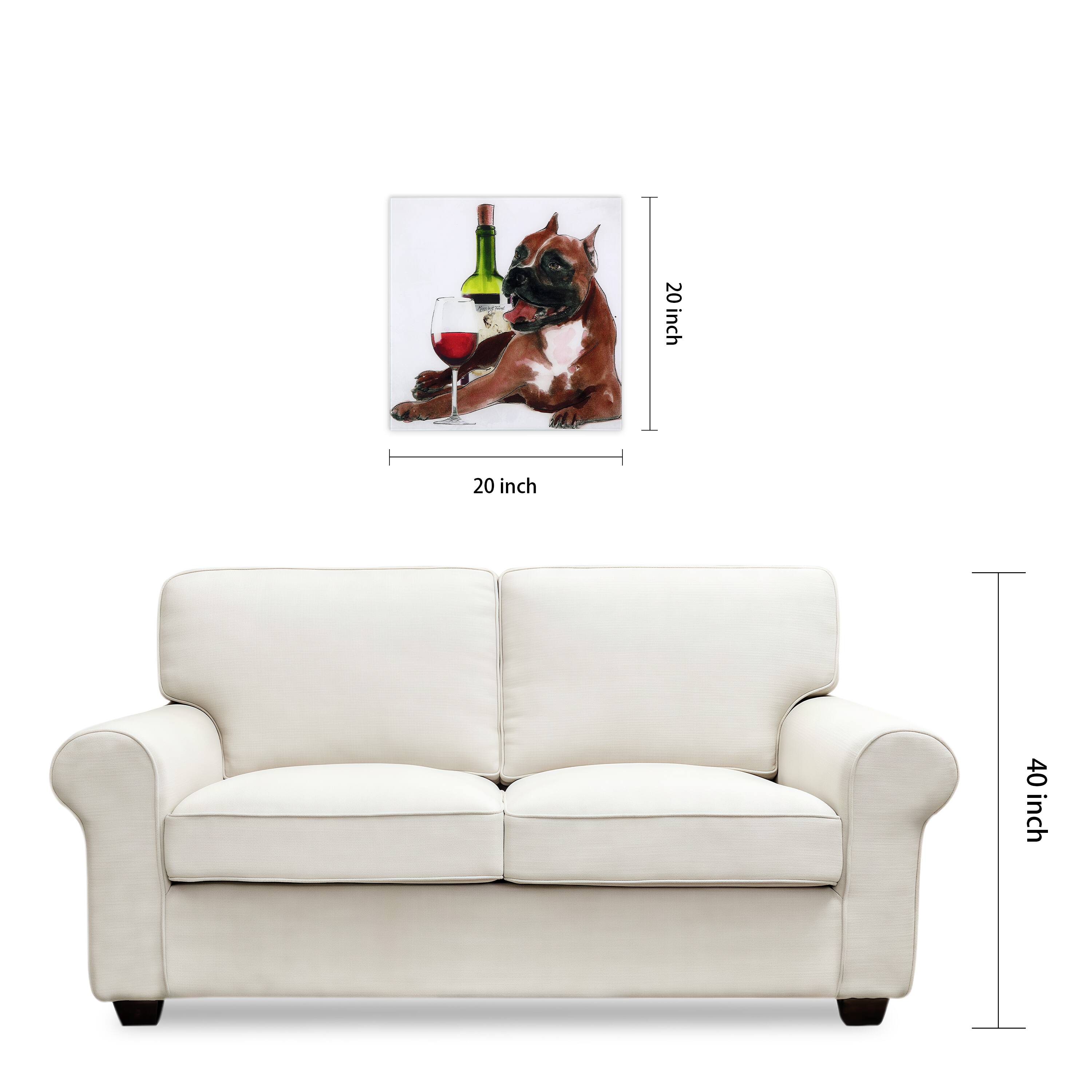 Empire Art Direct 20" x 20" Happy Hour Frameless Free Floating Printed Tempered Glass Wall Art