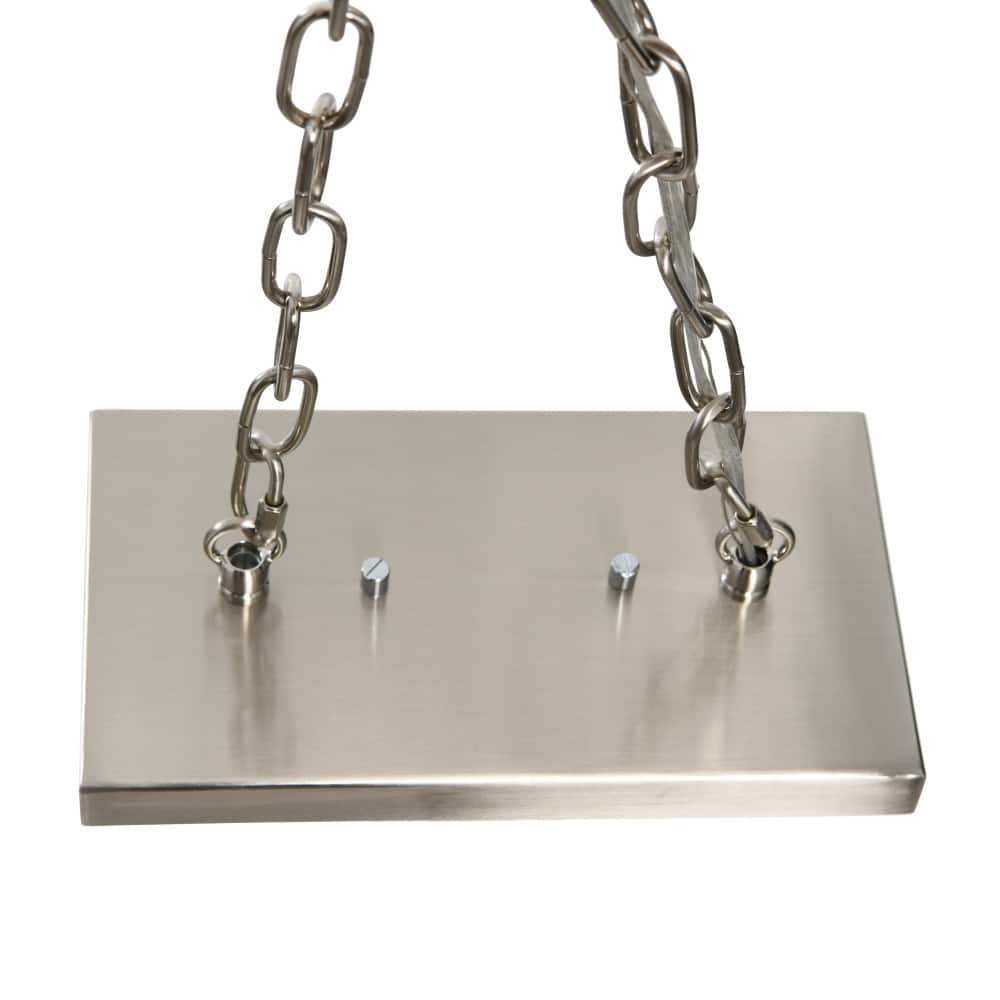 Hello Honey® Robert Stevenson Lighting Jameson Metal & Seedy Glass 6-Light Linear Chandelier