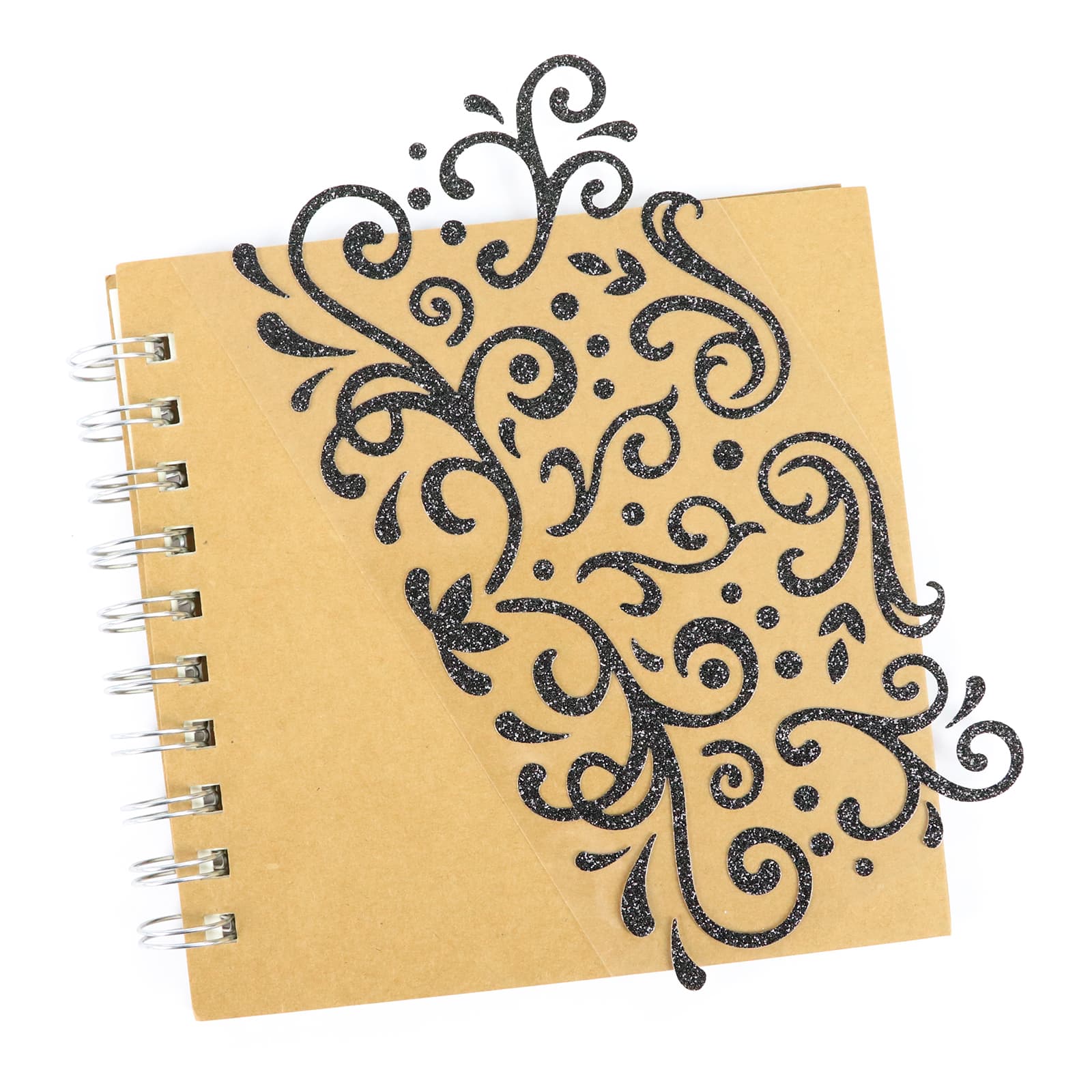 12 Pack: Black Glitter Swirl Stickers by Recollections™