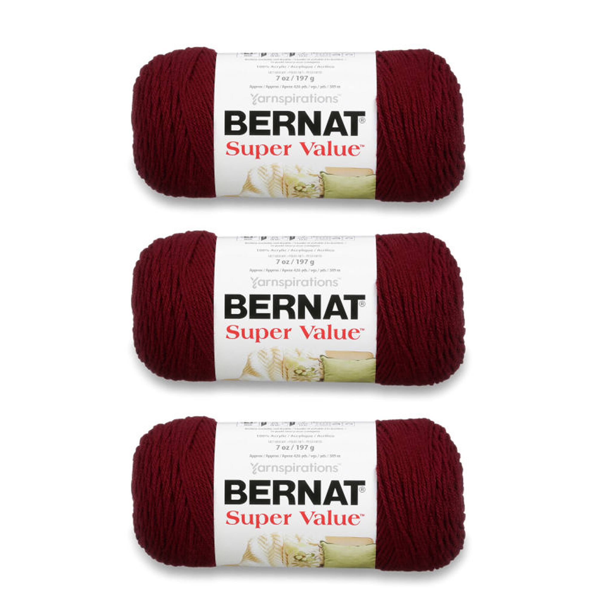 3 Pack Bernat® Super Value™ Solid Yarn