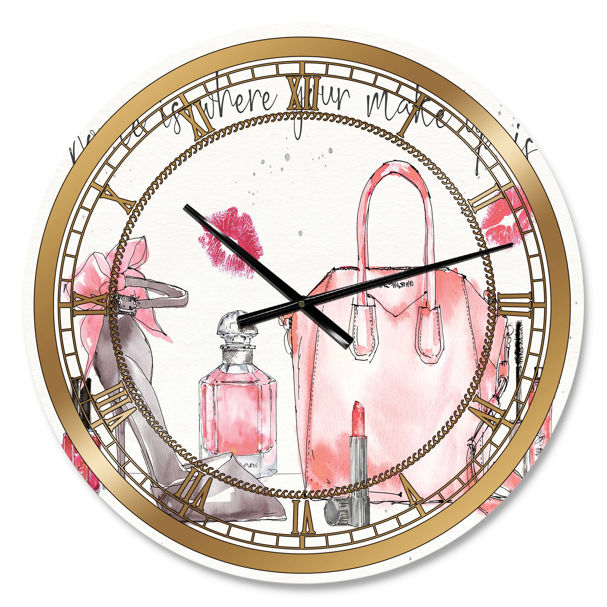 Designart Chic Accents I Glam Wall Clock