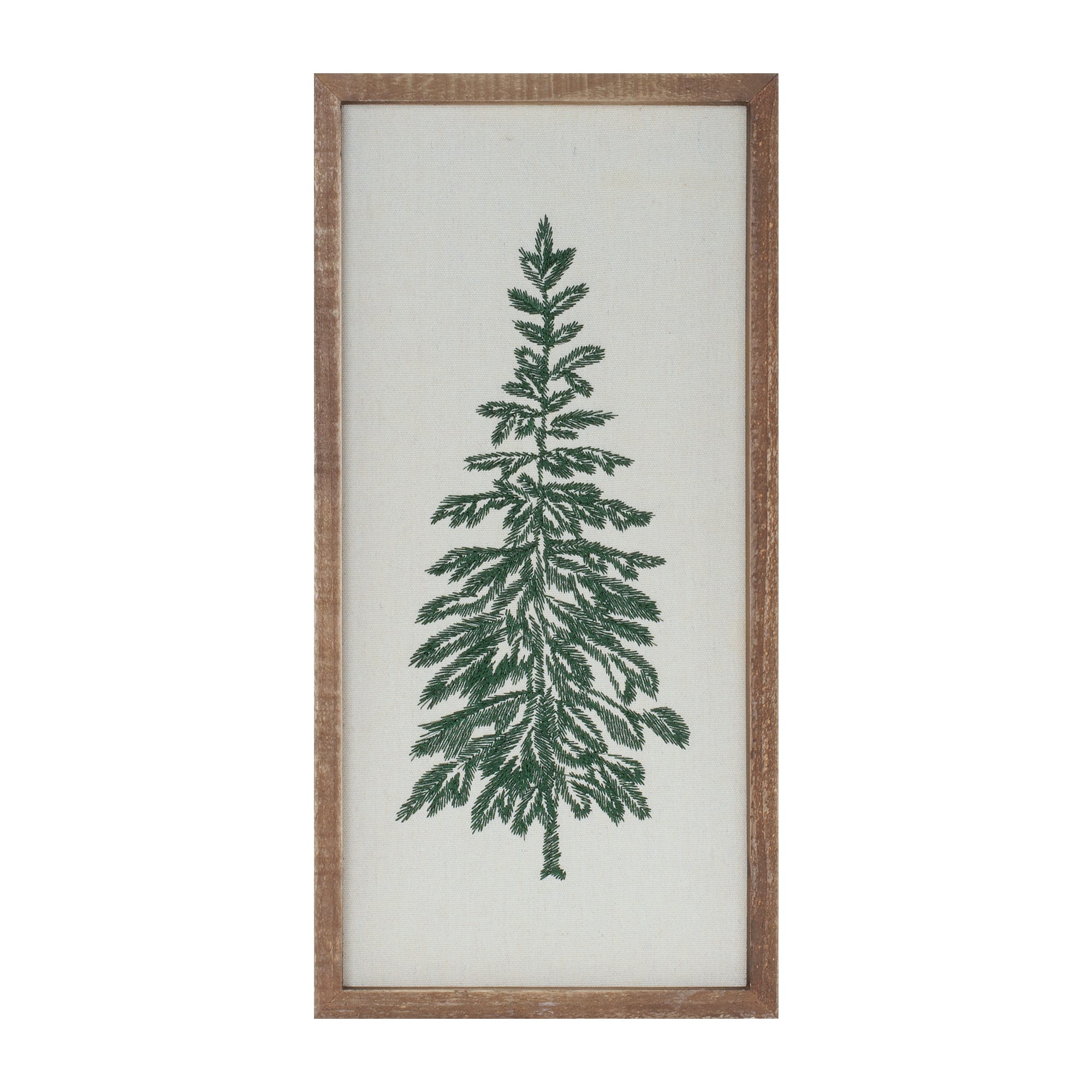 Melrose 18" x 9" Embroidered Pine Tree Wall Art Set