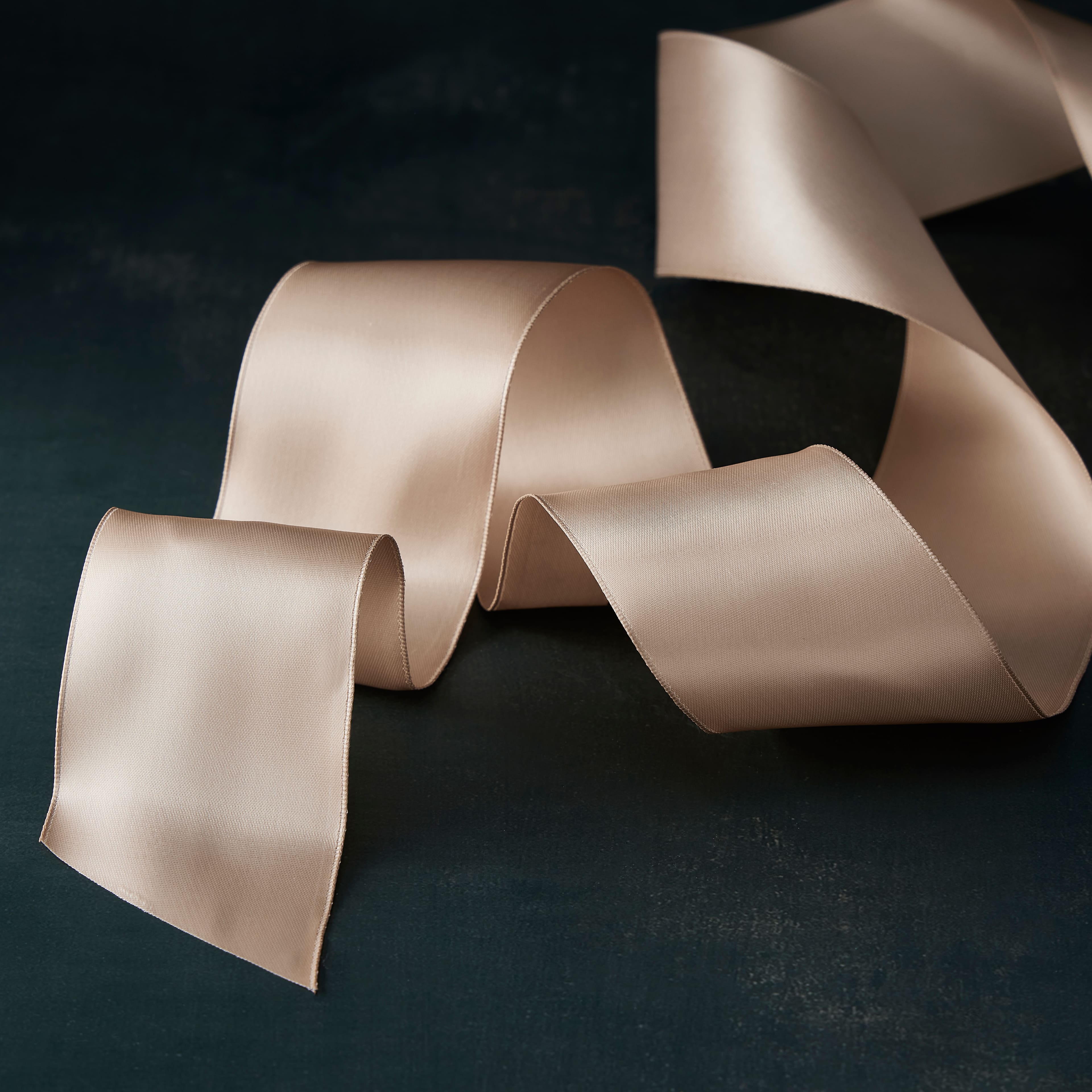 2.5" x 25ft. Taupe Satin Ribbon by Celebrate It™
