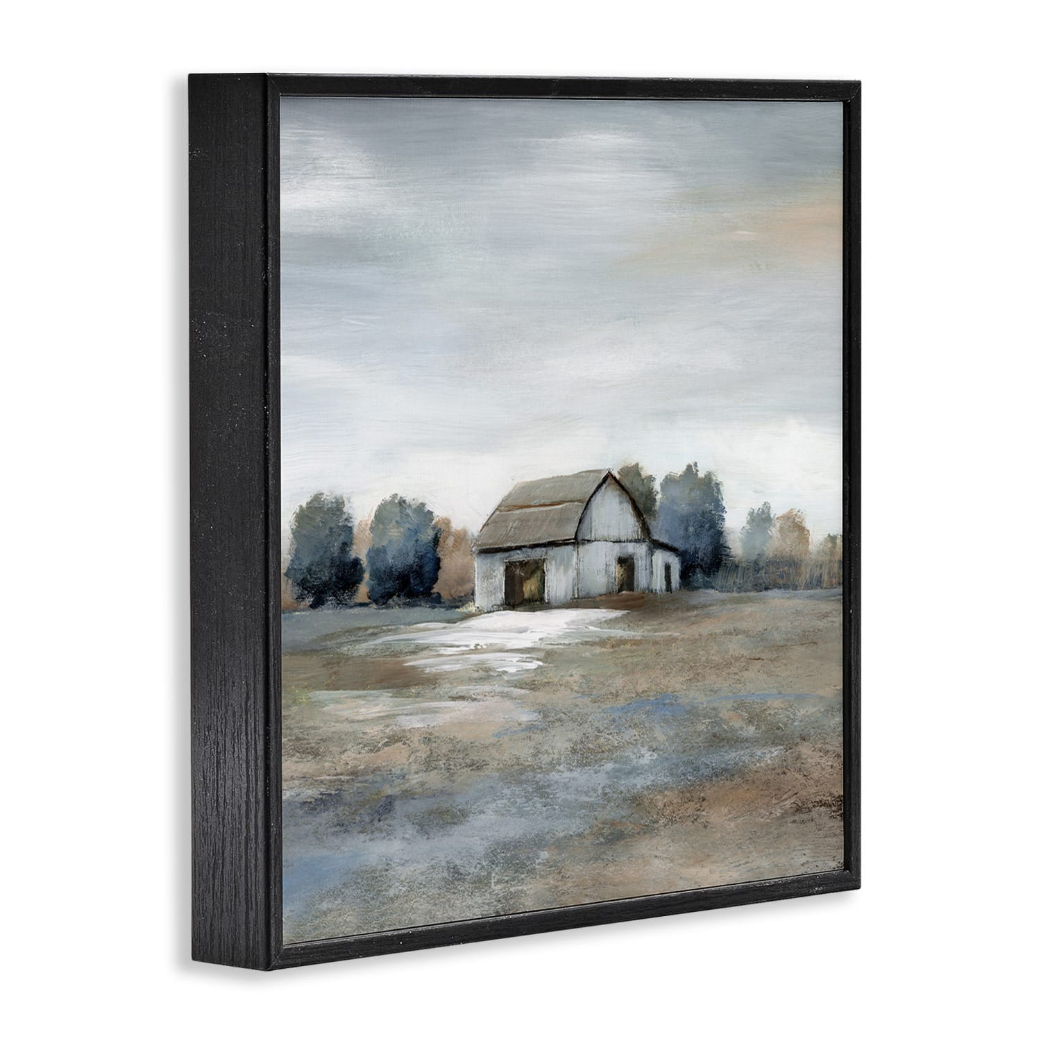 Stupell Industries Countryside Barn Neutral Tones Framed Giclee Art