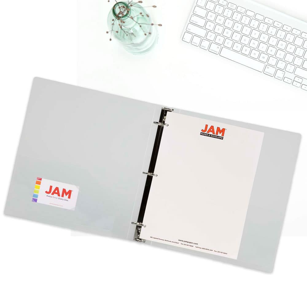 JAM Paper 1.5" Glass Twill Plastic 3-Ring Binder