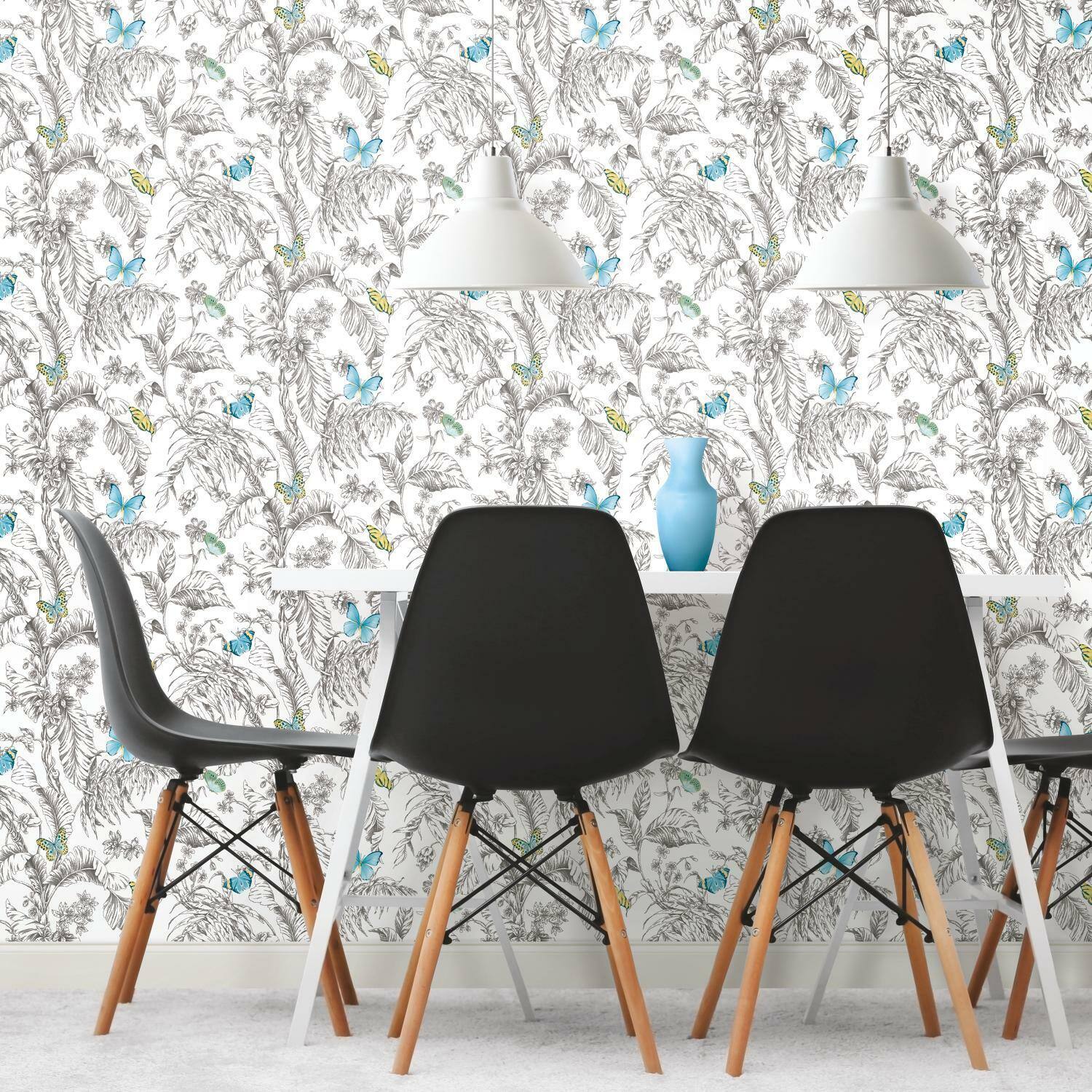 RoomMates Butterfly Sketch Peel & Stick Wallpaper