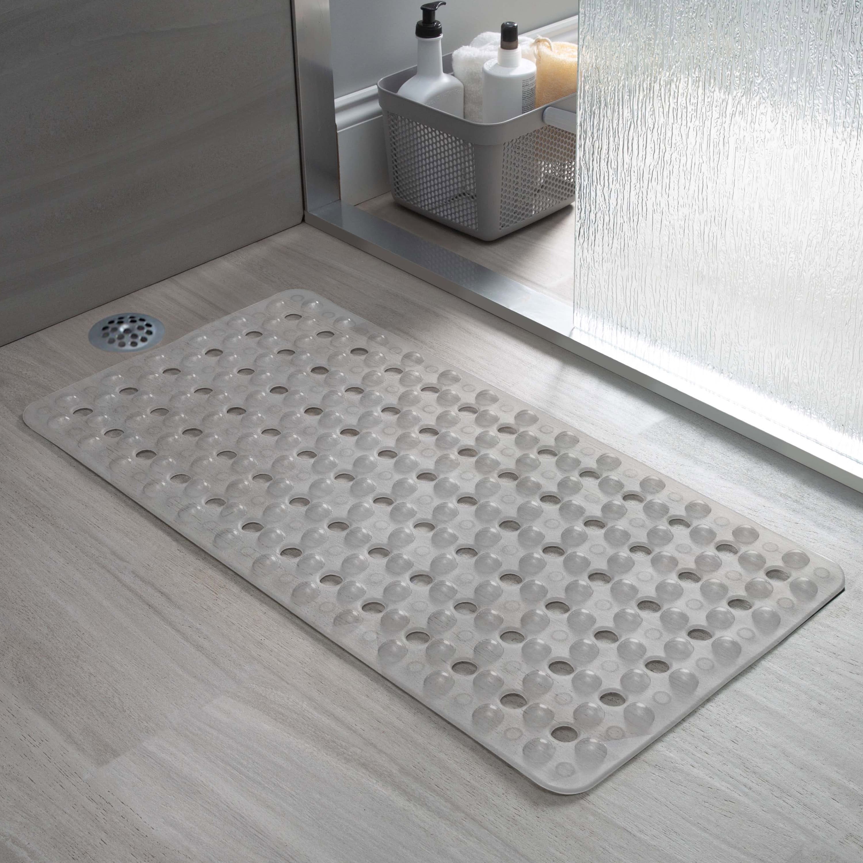 Bath Bliss Clear Non-Slip Bubble Texture Bath Mat