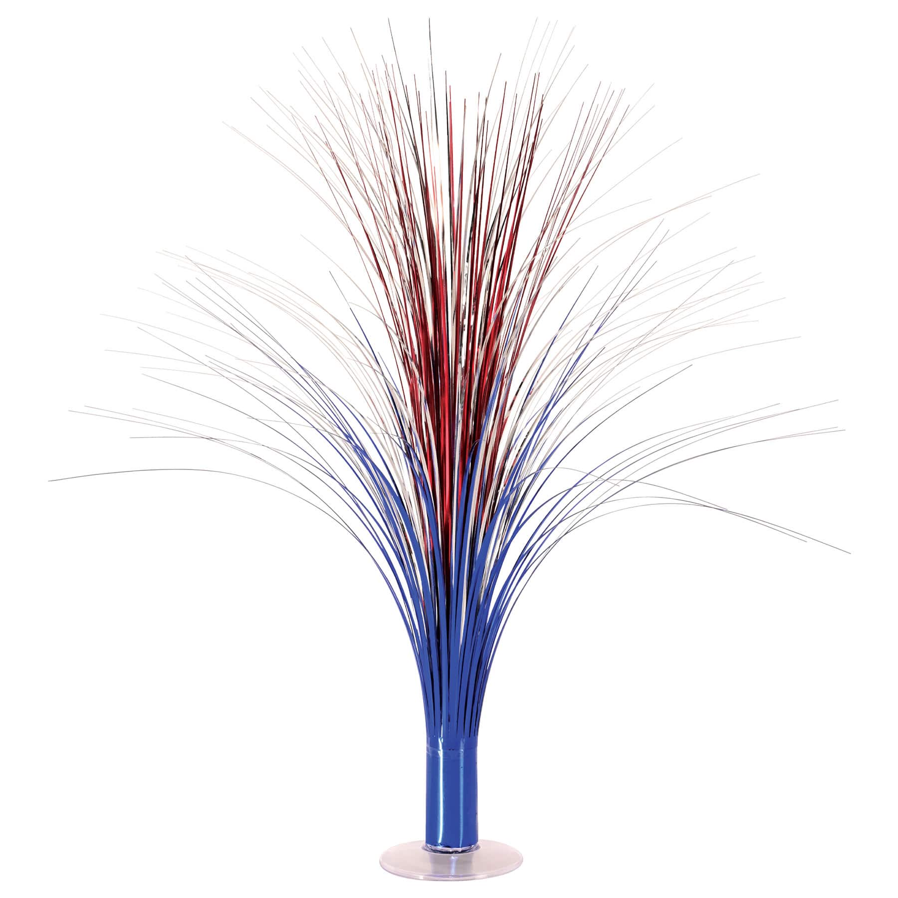 Beistle 19" Red, Silver & Blue Metallic Spray Centerpieces, 2ct.
