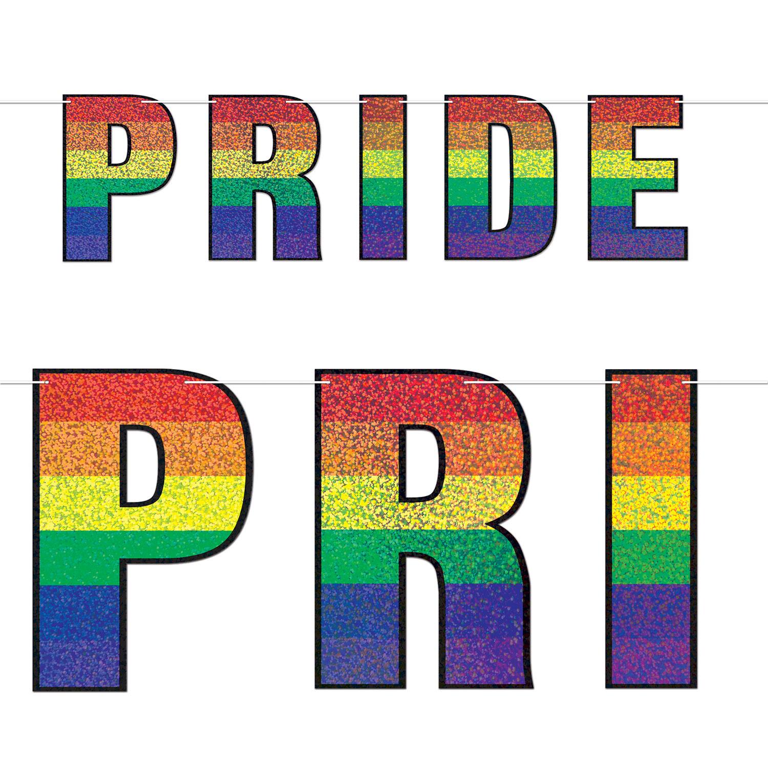 Beistle 5ft. Pride Rainbow Glittered Streamer
