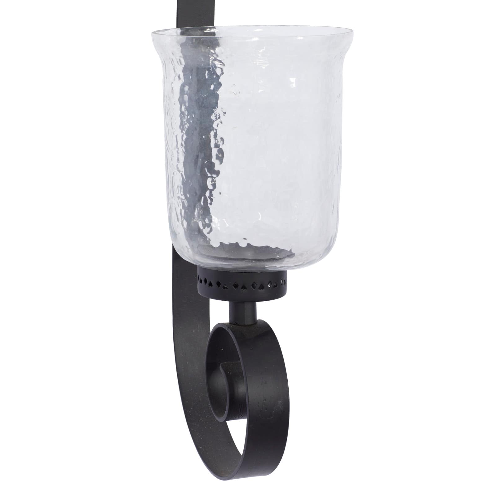 Black Iron Traditional Candle Wall Sconce, 31" x 9" x 7"
