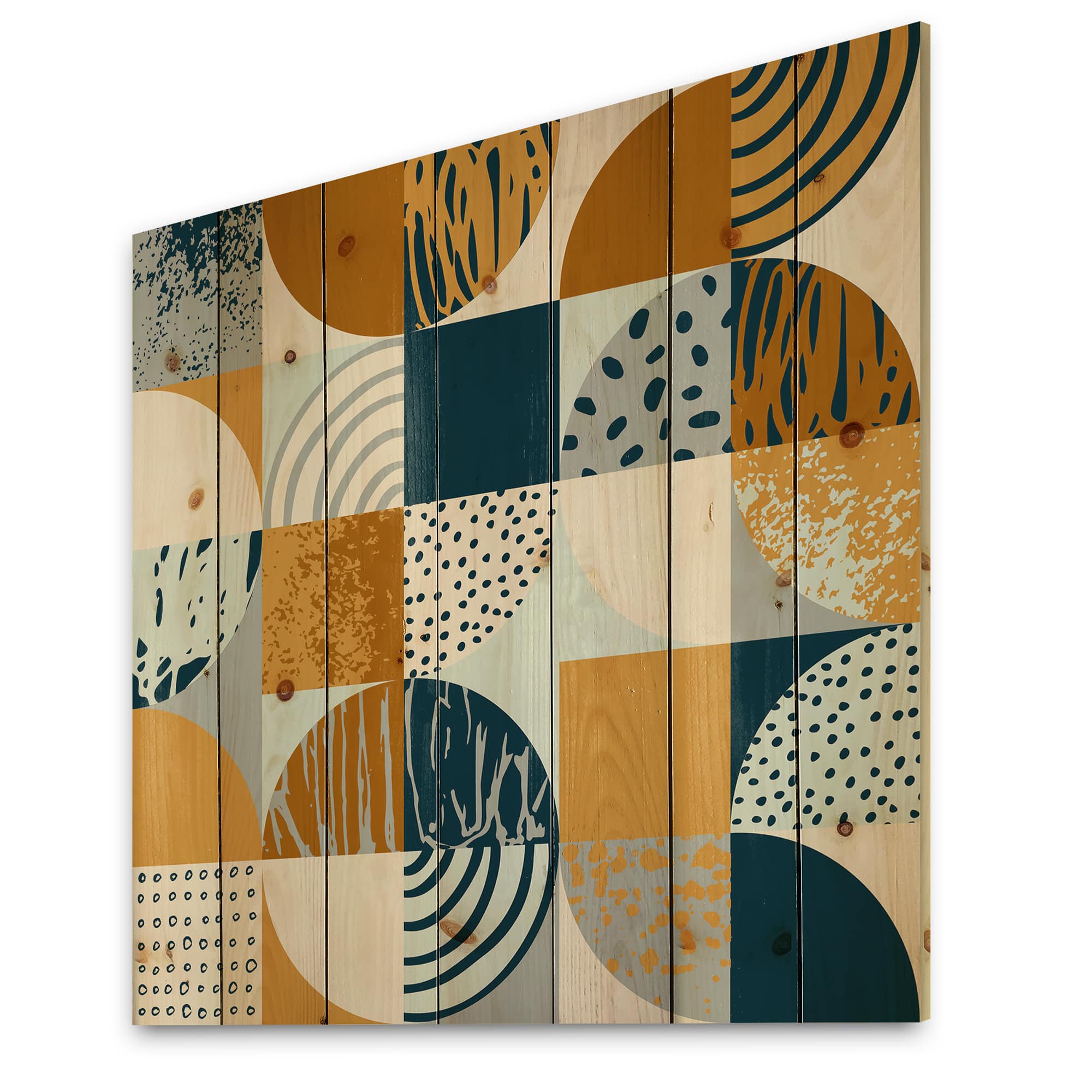 Designart - Retro Semicircles Circles and Squares
