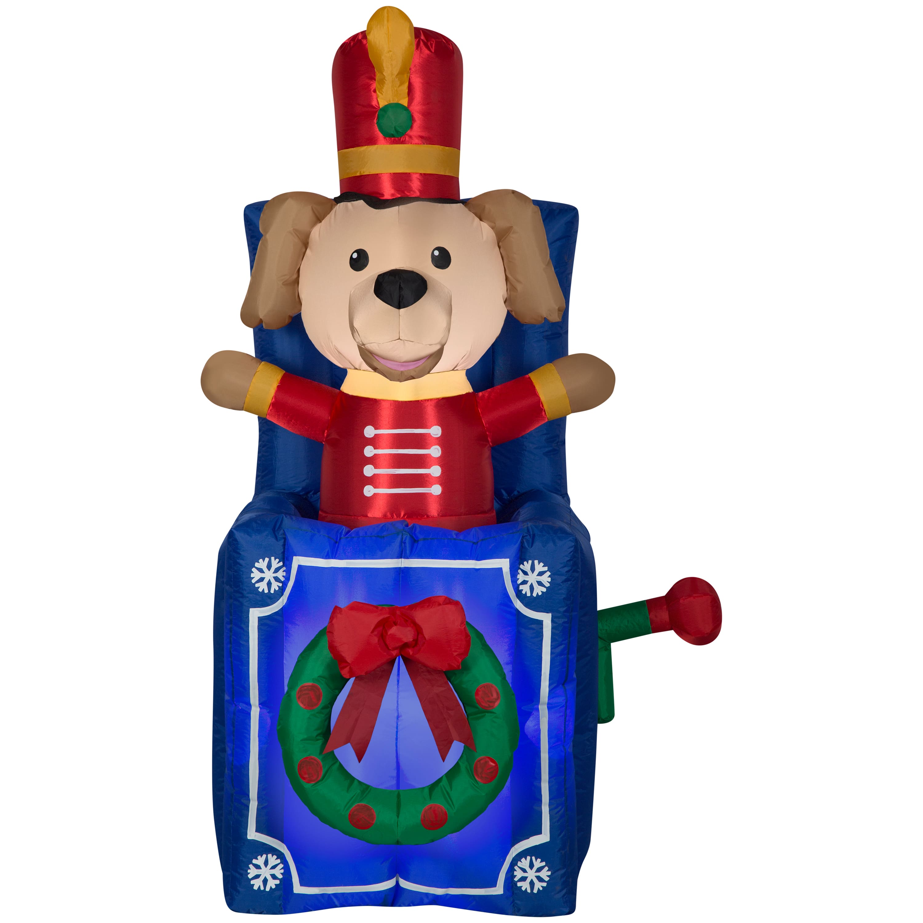 5ft. Animated Airblown® Inflatable Christmas Toy Soldier Dog in Pop-Up Box