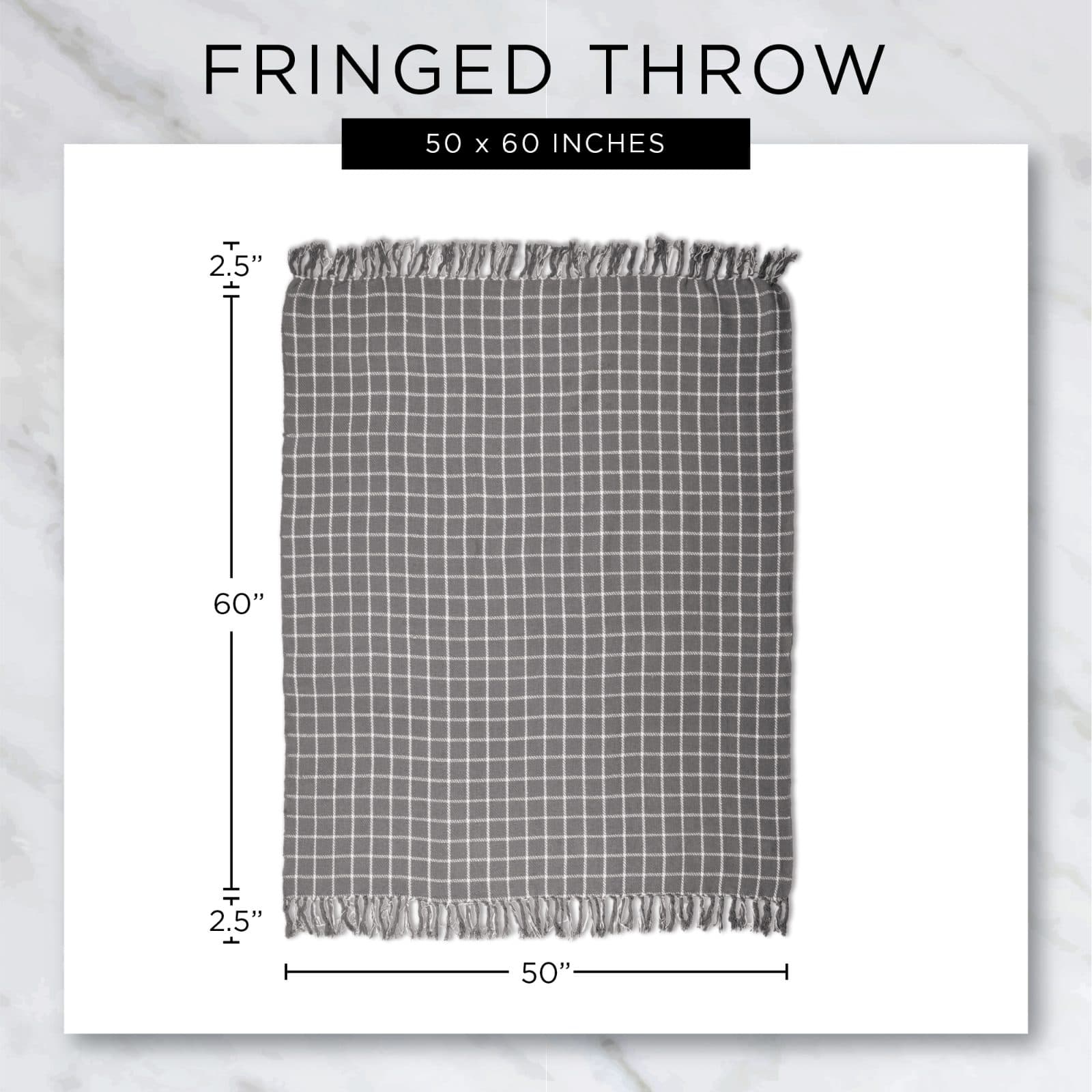 DII® Stone Modern Farmhouse Plaid Throw